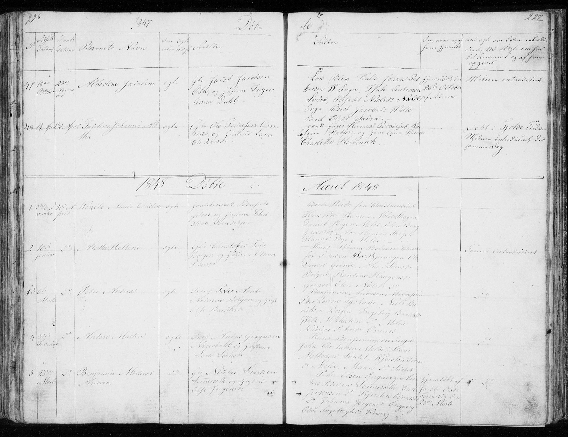 Ministerialprotokoller, klokkerbøker og fødselsregistre - Nordland, SAT/A-1459/843/L0632: Parish register (copy) no. 843C01, 1833-1853, p. 226-227