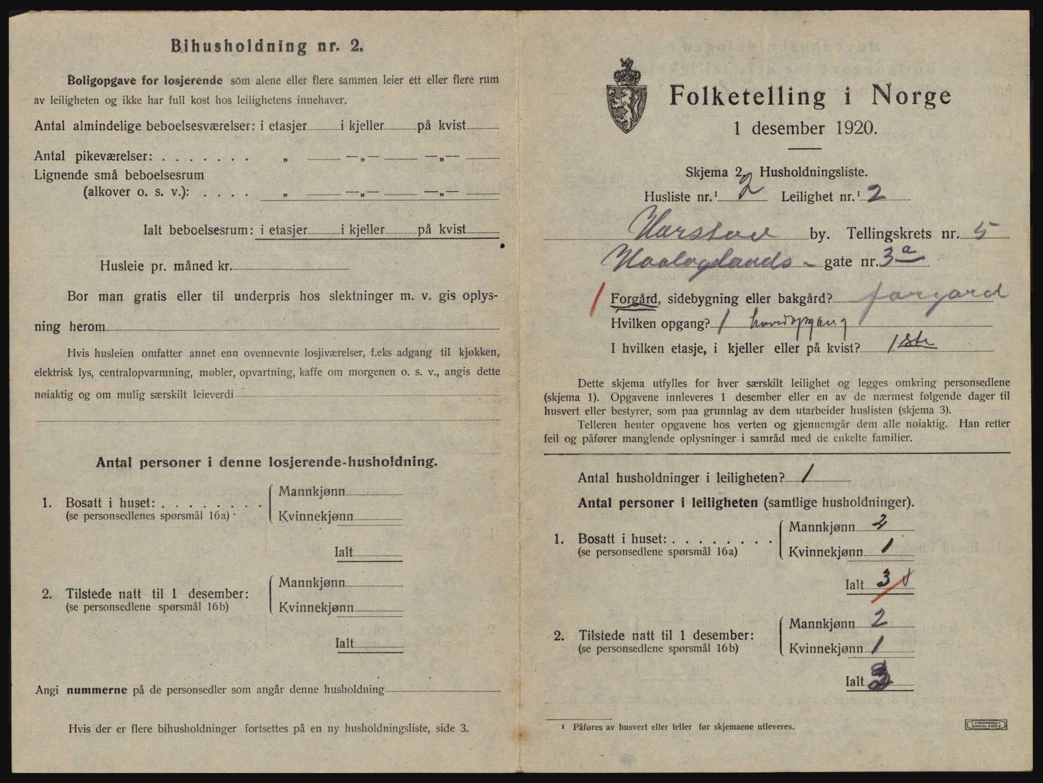 SATØ, 1920 census for Harstad, 1920, p. 1631