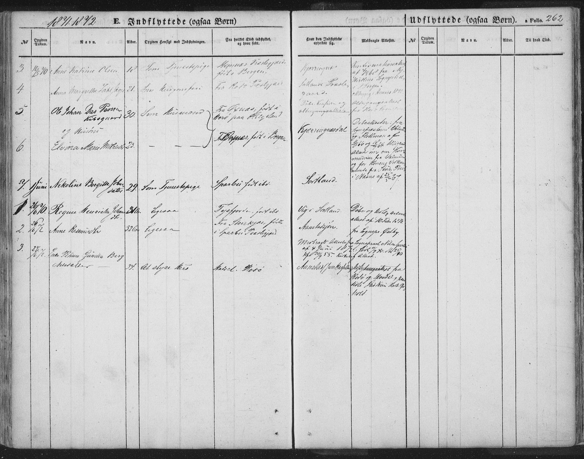 Ministerialprotokoller, klokkerbøker og fødselsregistre - Nordland, AV/SAT-A-1459/895/L1369: Parish register (official) no. 895A04, 1852-1872, p. 262