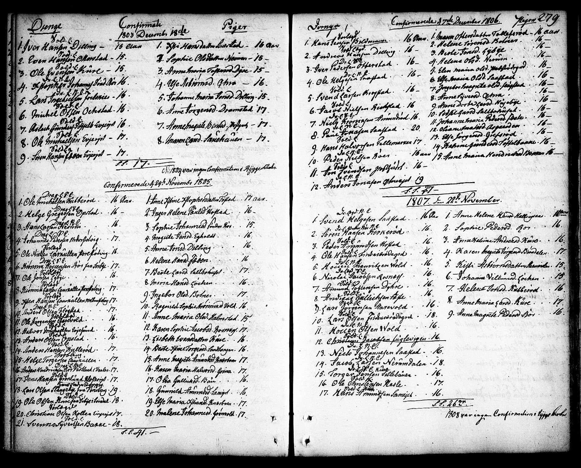 Rygge prestekontor Kirkebøker, SAO/A-10084b/F/Fa/L0002: Parish register (official) no. 2, 1771-1814, p. 279