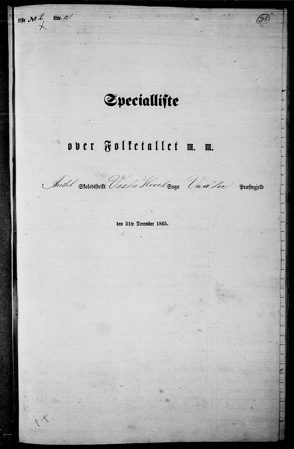 RA, 1865 census for Våler, 1865, p. 32