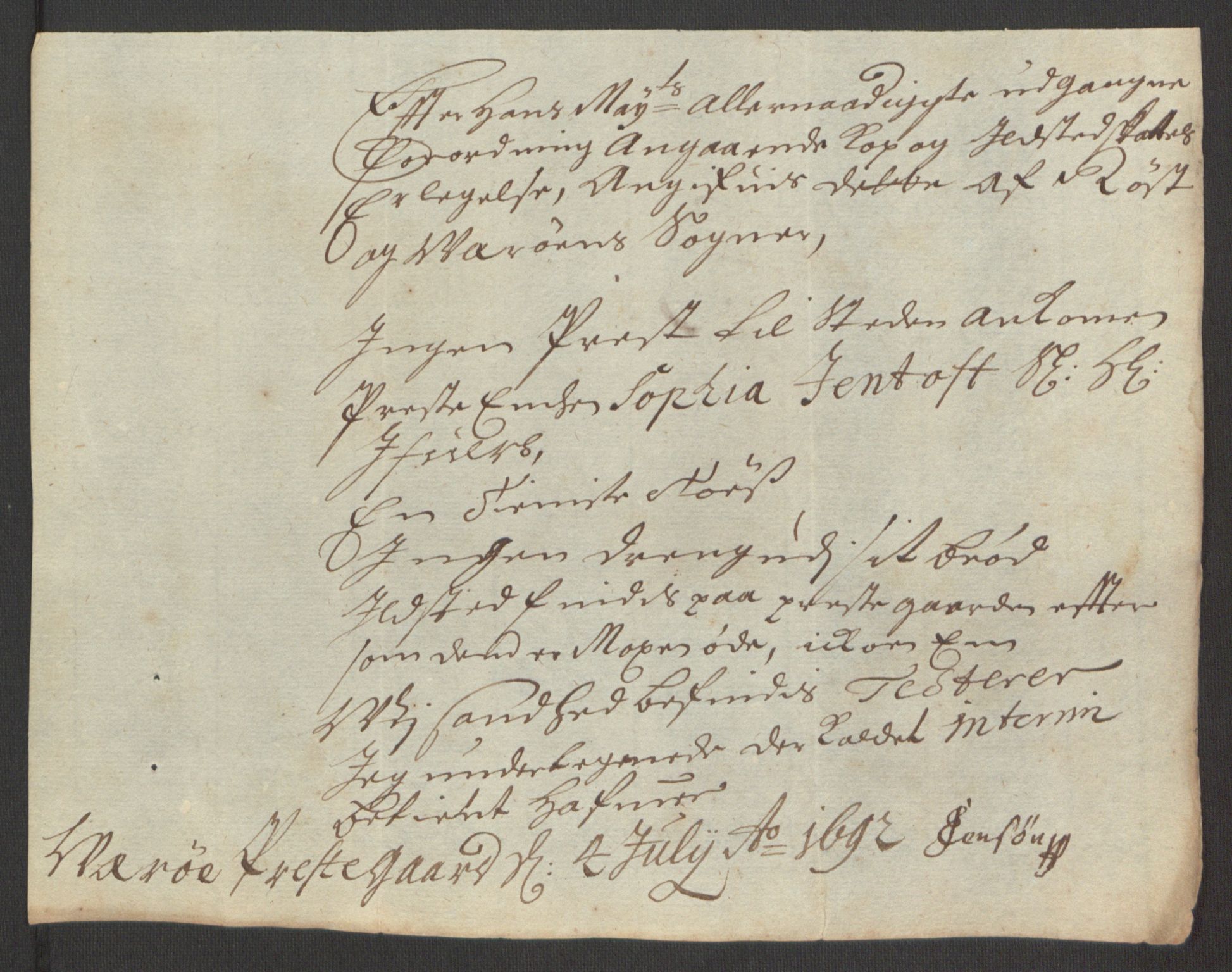 Rentekammeret inntil 1814, Reviderte regnskaper, Fogderegnskap, AV/RA-EA-4092/R67/L4675: Fogderegnskap Vesterålen, Andenes og Lofoten, 1691-1693, p. 194