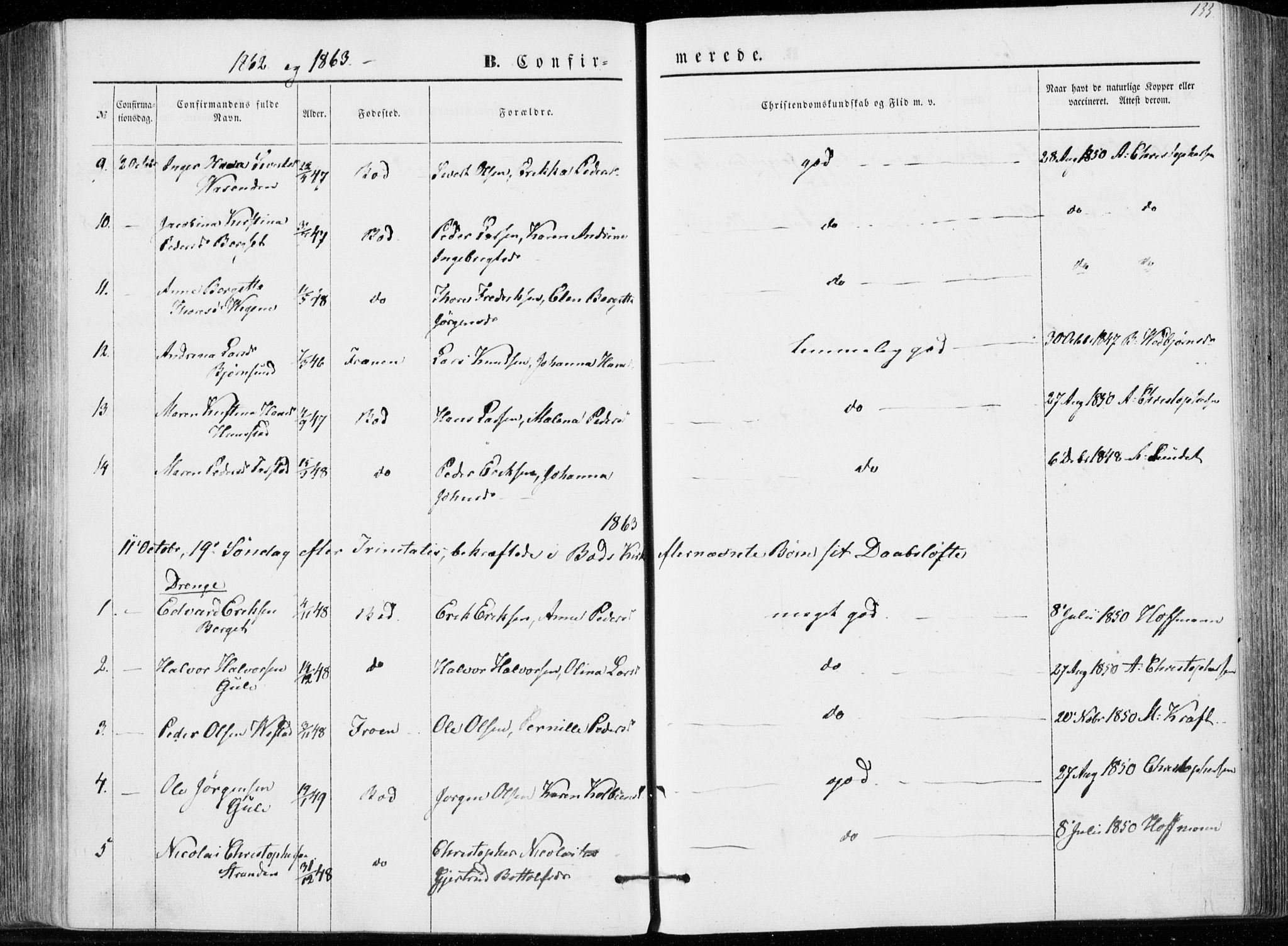 Ministerialprotokoller, klokkerbøker og fødselsregistre - Møre og Romsdal, AV/SAT-A-1454/566/L0767: Parish register (official) no. 566A06, 1852-1868, p. 133