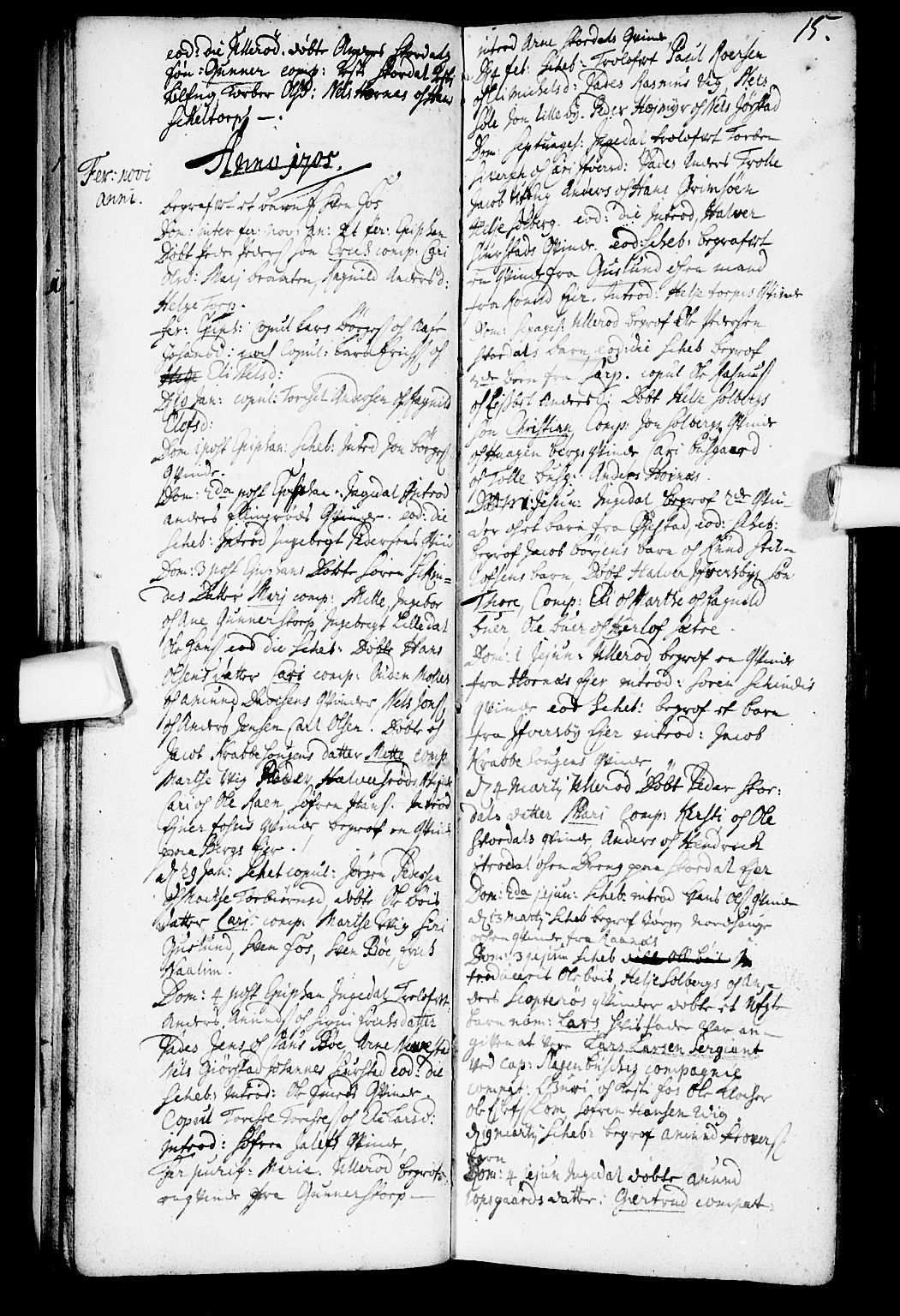 Skjeberg prestekontor Kirkebøker, AV/SAO-A-10923/F/Fa/L0001: Parish register (official) no. I 1, 1702-1725, p. 15