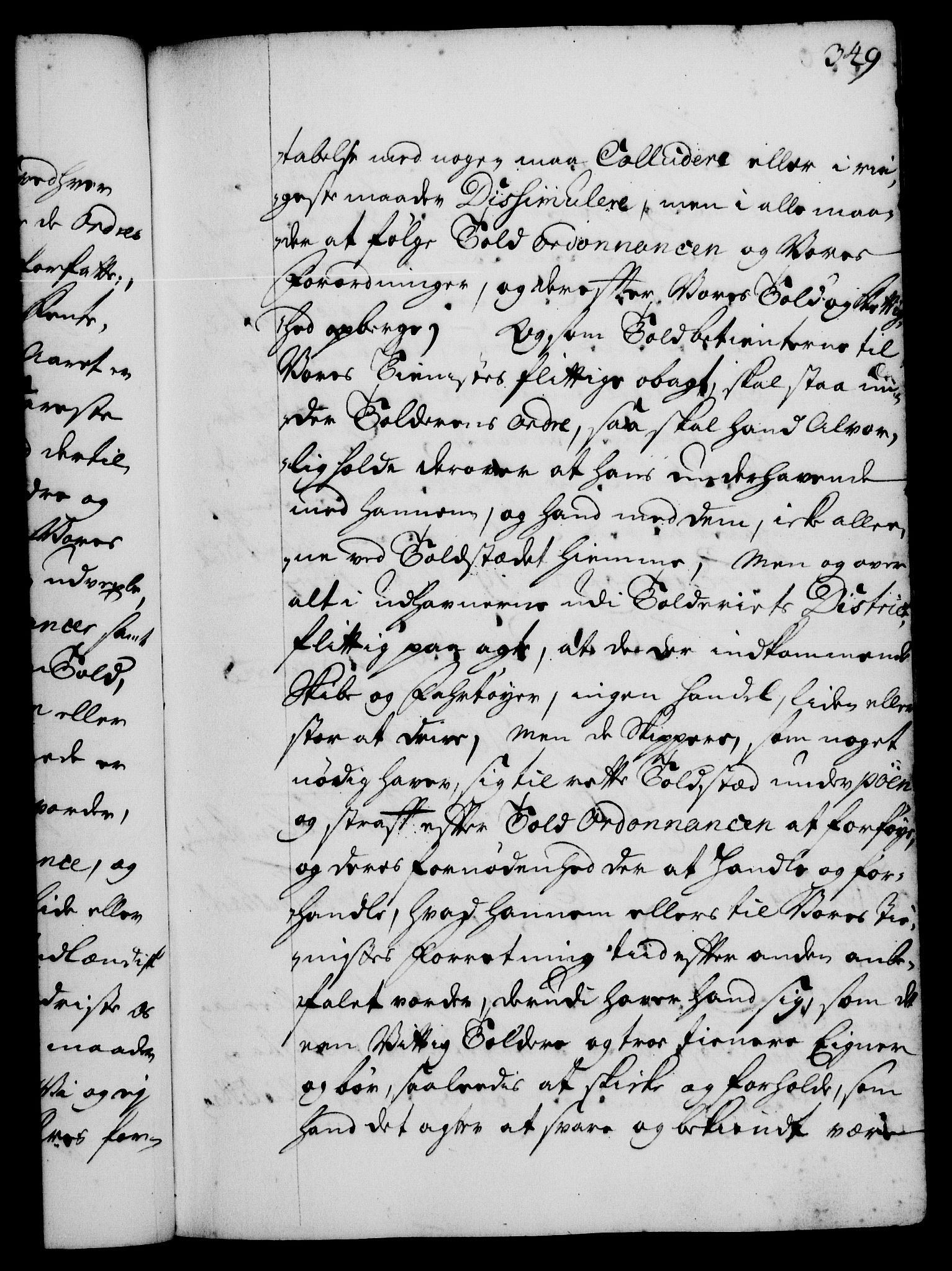 Rentekammeret, Kammerkanselliet, RA/EA-3111/G/Gg/Gge/L0001: Norsk bestallingsprotokoll med register (merket RK 53.25), 1720-1730, p. 349
