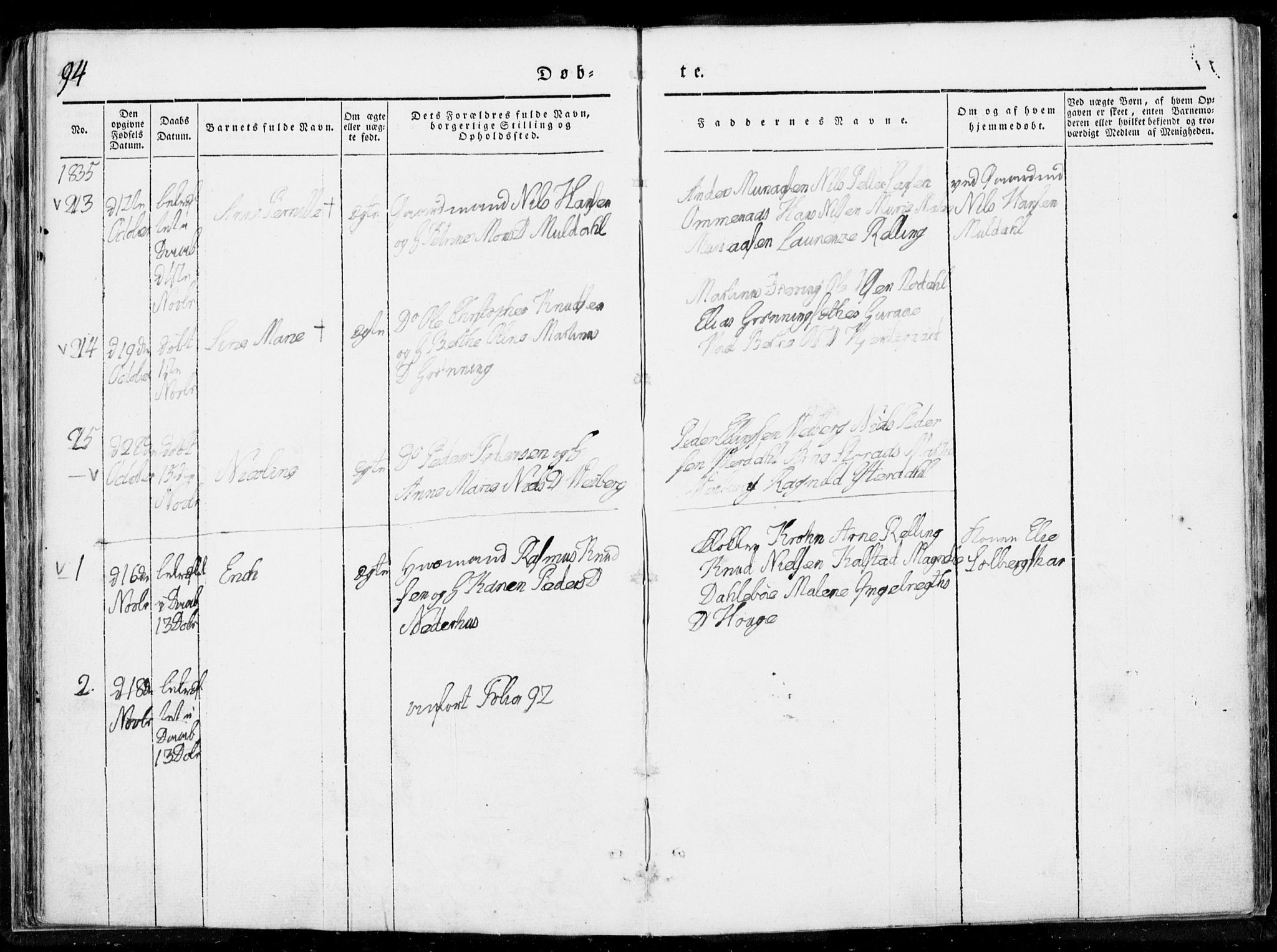 Ministerialprotokoller, klokkerbøker og fødselsregistre - Møre og Romsdal, AV/SAT-A-1454/519/L0247: Parish register (official) no. 519A06, 1827-1846, p. 94