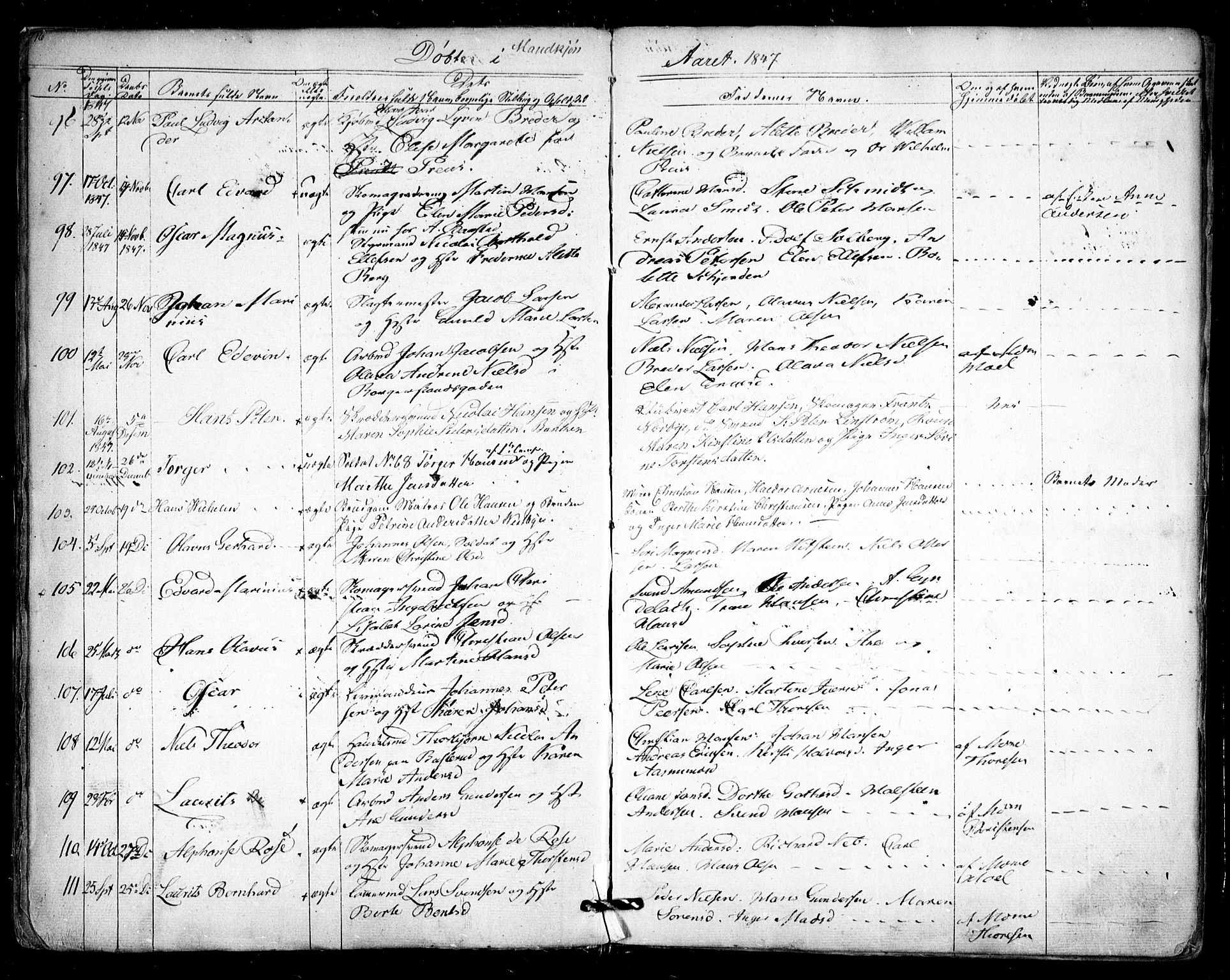 Halden prestekontor Kirkebøker, AV/SAO-A-10909/F/Fa/L0006: Parish register (official) no. I 6, 1845-1856, p. 16