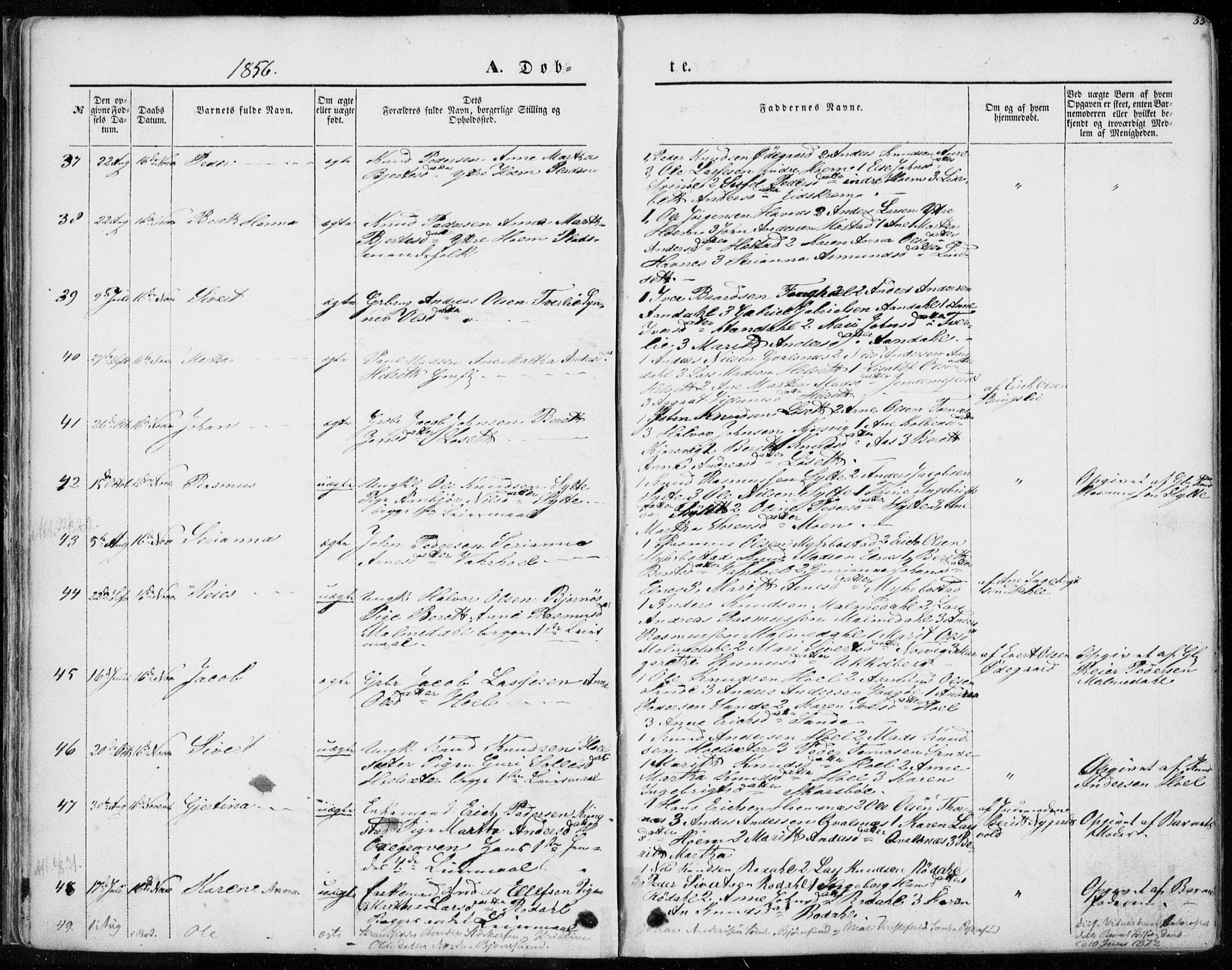 Ministerialprotokoller, klokkerbøker og fødselsregistre - Møre og Romsdal, SAT/A-1454/565/L0748: Parish register (official) no. 565A02, 1845-1872, p. 33