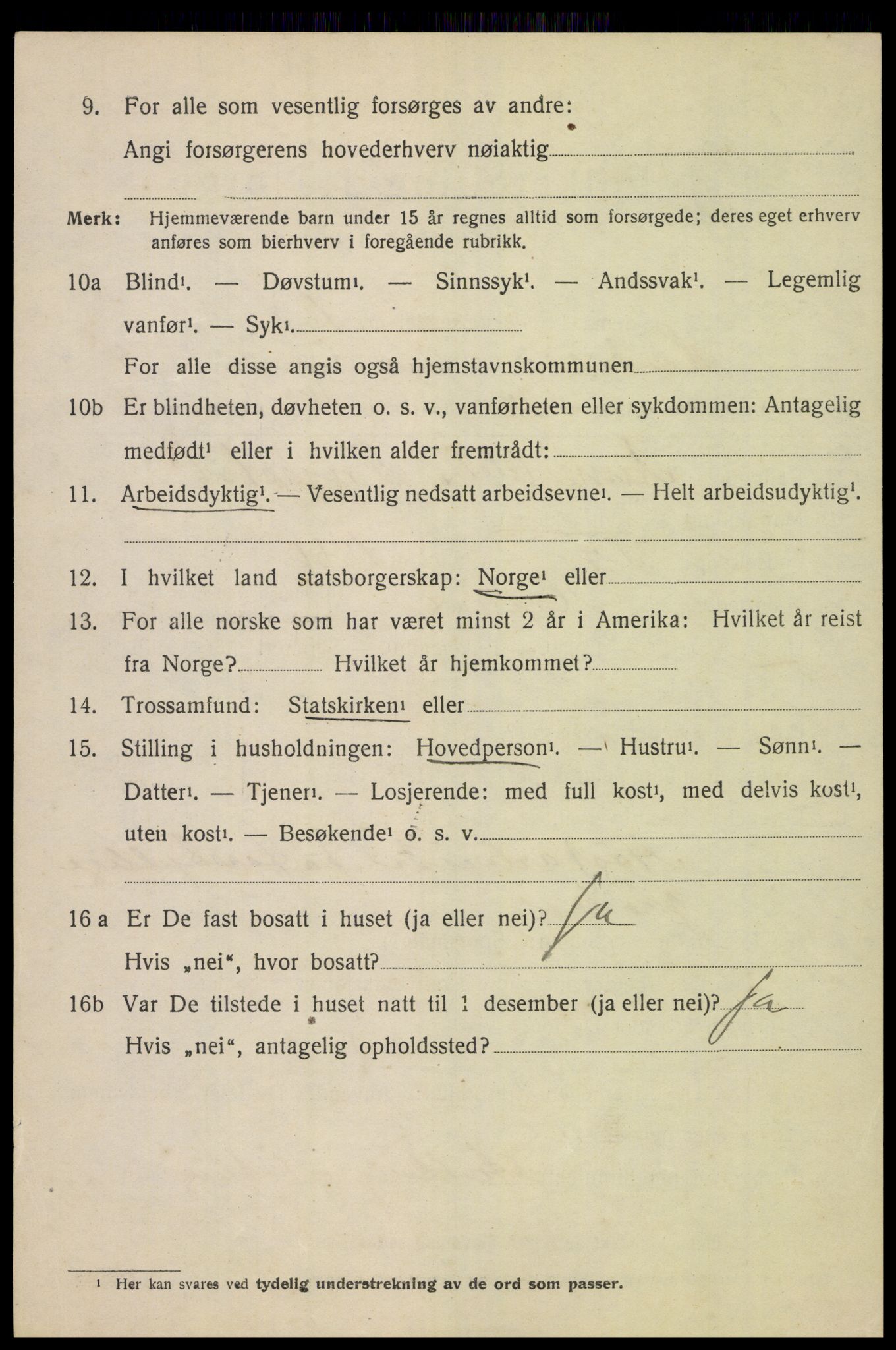 SAH, 1920 census for Heidal, 1920, p. 2361