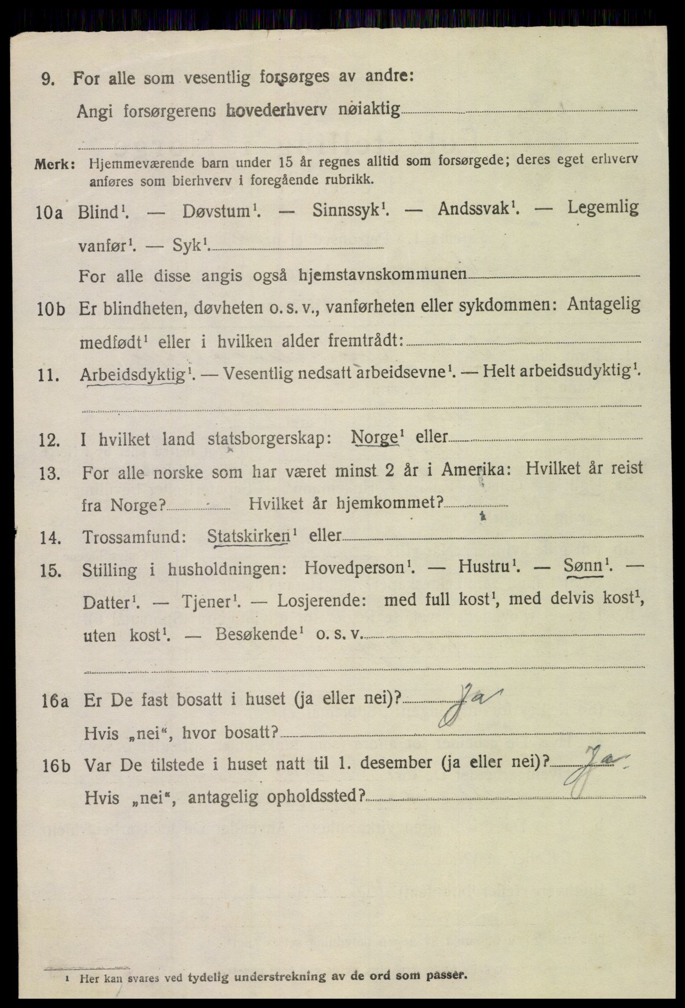 SAT, 1920 census for Veøy, 1920, p. 1442