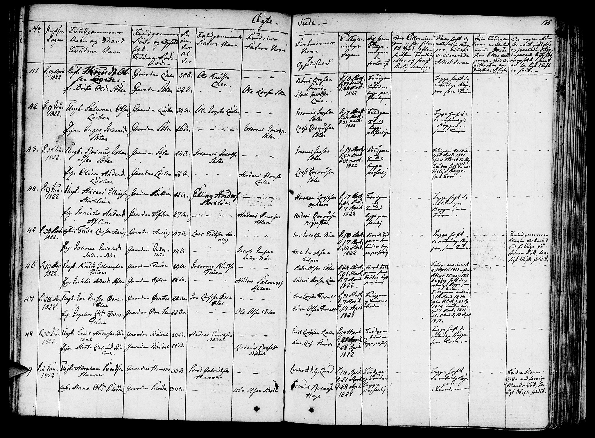 Innvik sokneprestembete, SAB/A-80501: Parish register (official) no. A 3, 1820-1832, p. 185