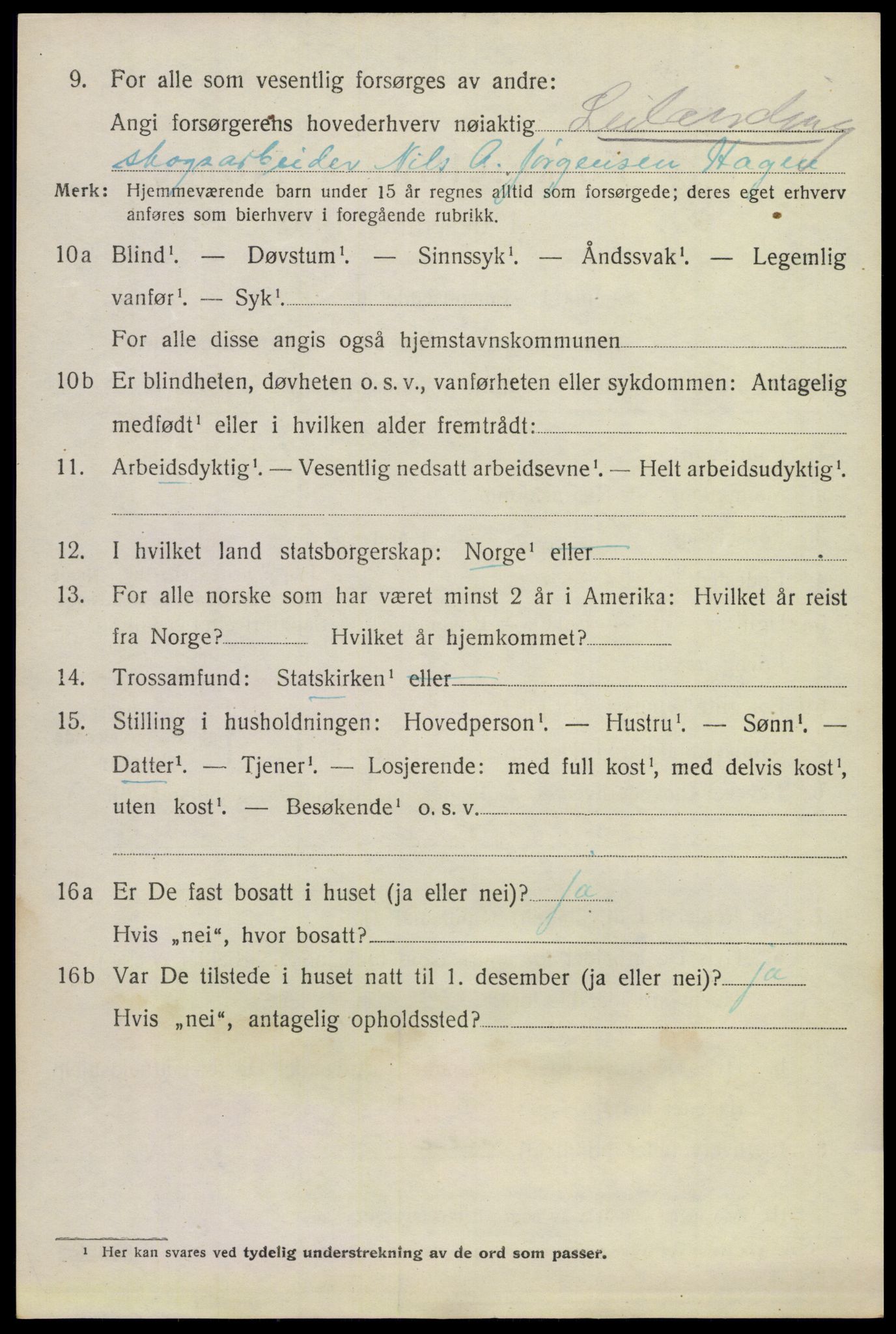 SAKO, 1920 census for Lunde, 1920, p. 4842