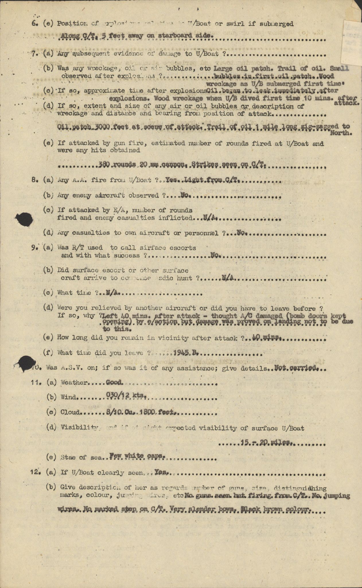 Forsvaret, 333 Skvadron, AV/RA-RAFA-2003/1/Da/L0041: Combat, Crash and and Circumstantial Reports , 1943-1945, p. 265