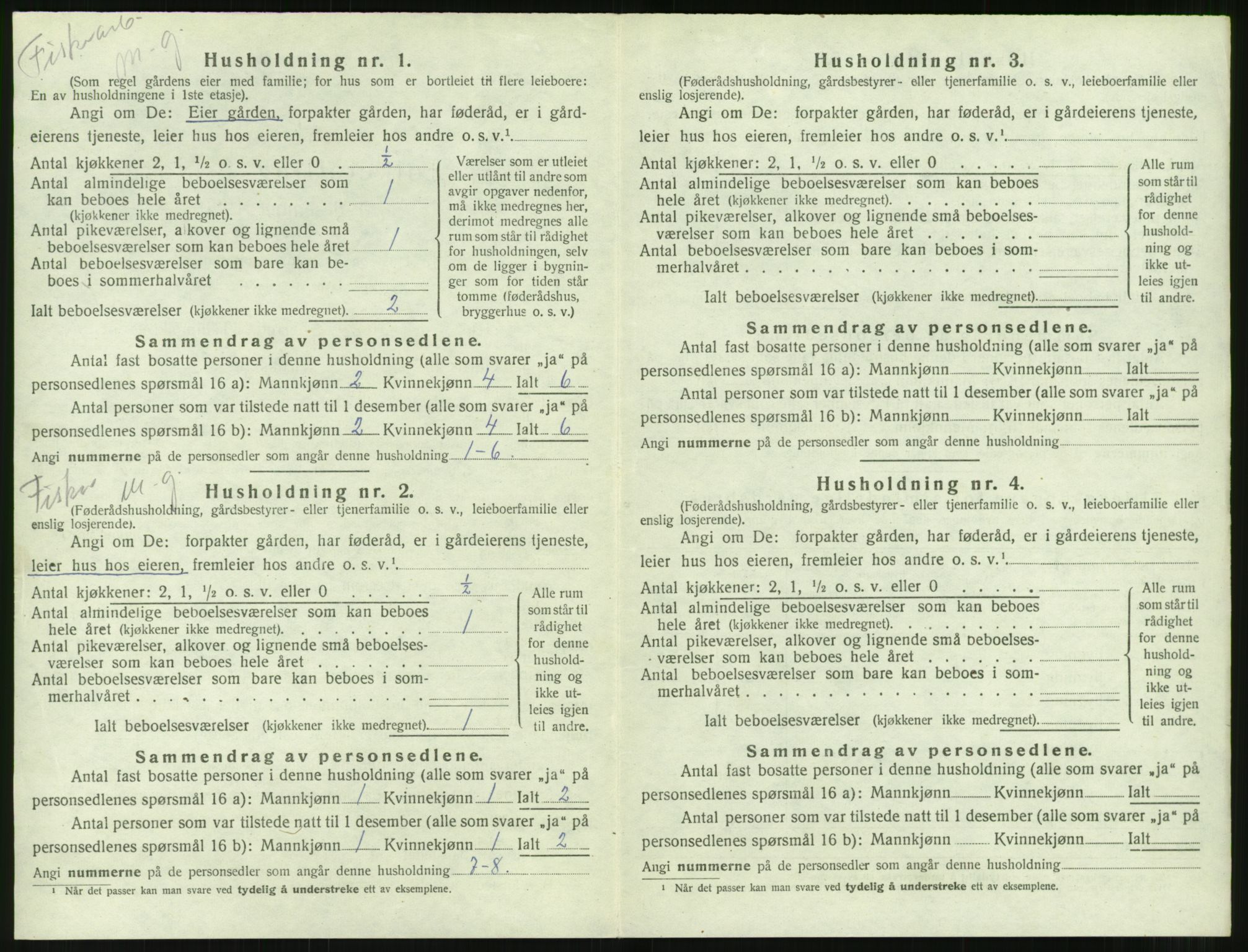 SAT, 1920 census for Borgund, 1920, p. 1051