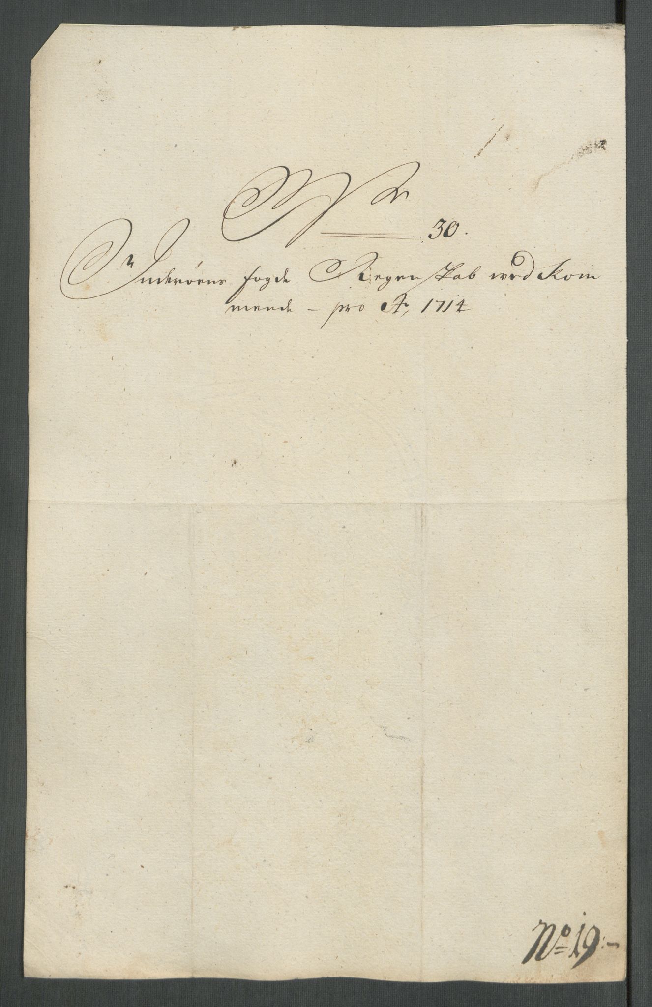 Rentekammeret inntil 1814, Reviderte regnskaper, Fogderegnskap, RA/EA-4092/R63/L4322: Fogderegnskap Inderøy, 1714, p. 298