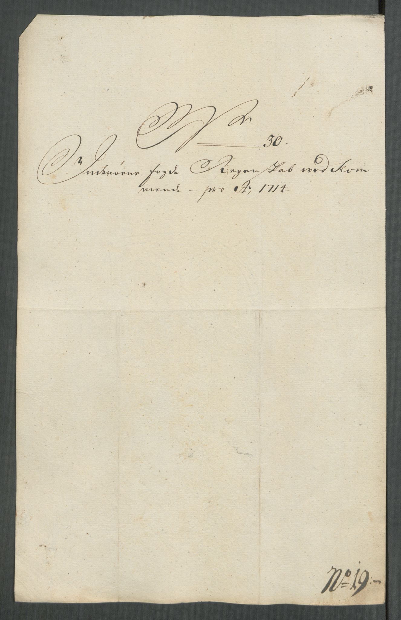 Rentekammeret inntil 1814, Reviderte regnskaper, Fogderegnskap, AV/RA-EA-4092/R63/L4322: Fogderegnskap Inderøy, 1714, p. 298