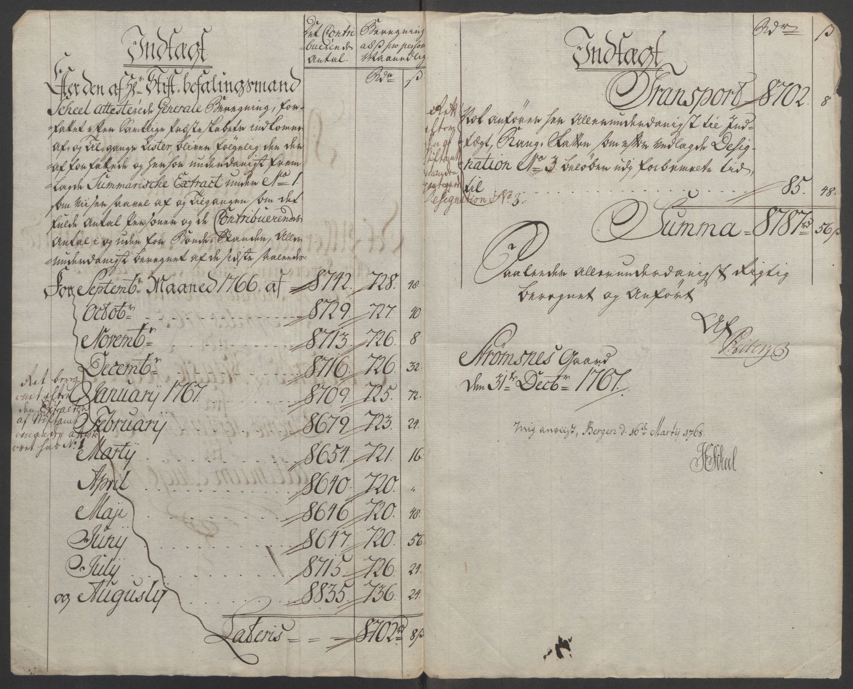 Rentekammeret inntil 1814, Reviderte regnskaper, Fogderegnskap, RA/EA-4092/R51/L3303: Ekstraskatten Nordhordland og Voss, 1762-1772, p. 154