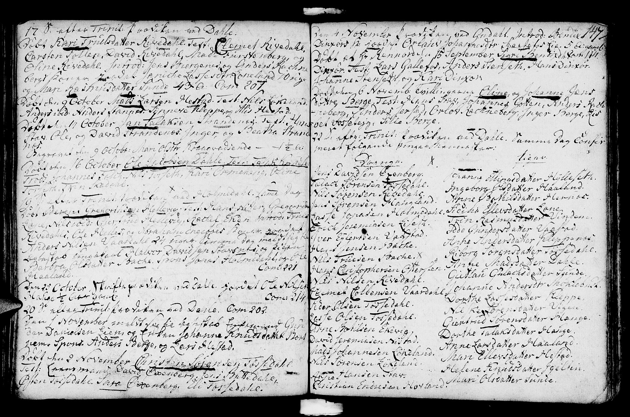 Fjaler sokneprestembete, AV/SAB-A-79801/H/Haa/Haaa/L0003: Parish register (official) no. A 3, 1799-1814, p. 147