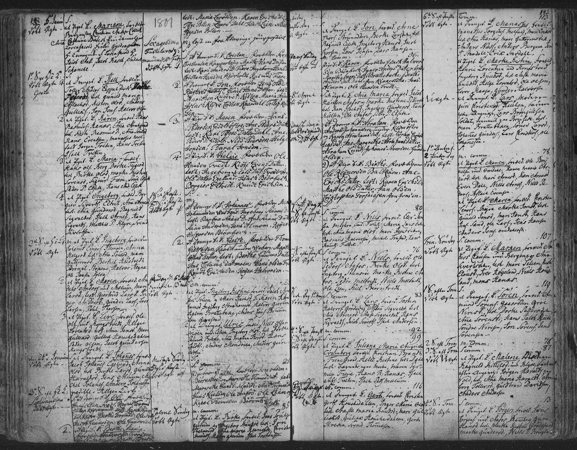 Solum kirkebøker, AV/SAKO-A-306/F/Fa/L0003: Parish register (official) no. I 3, 1761-1814, p. 142-143