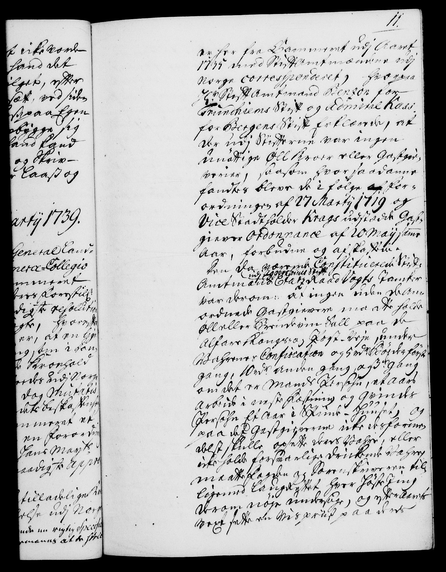 Rentekammeret, Kammerkanselliet, RA/EA-3111/G/Gh/Gha/L0021: Norsk ekstraktmemorialprotokoll (merket RK 53.66), 1739, p. 11