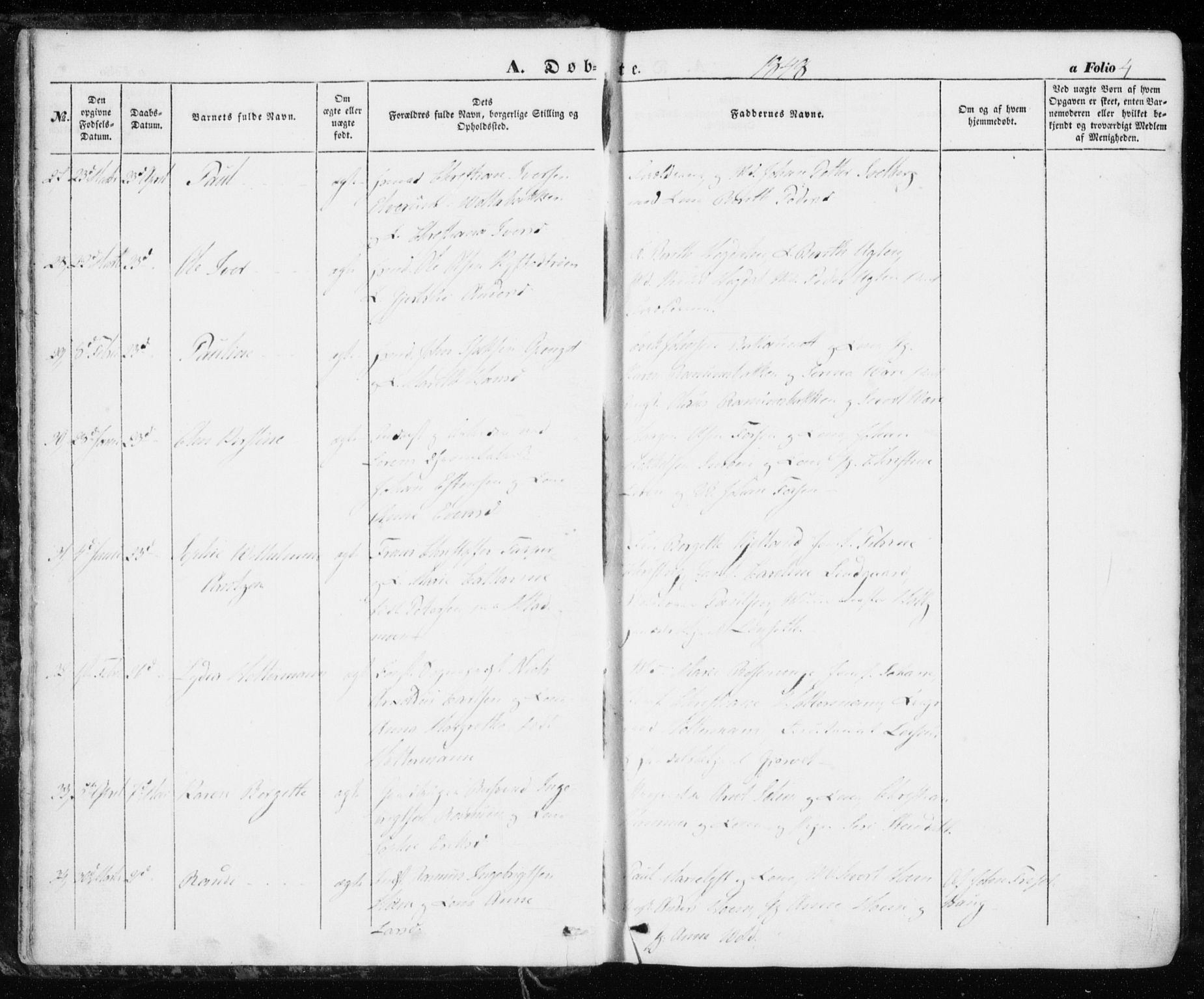 Ministerialprotokoller, klokkerbøker og fødselsregistre - Sør-Trøndelag, AV/SAT-A-1456/606/L0291: Parish register (official) no. 606A06, 1848-1856, p. 4