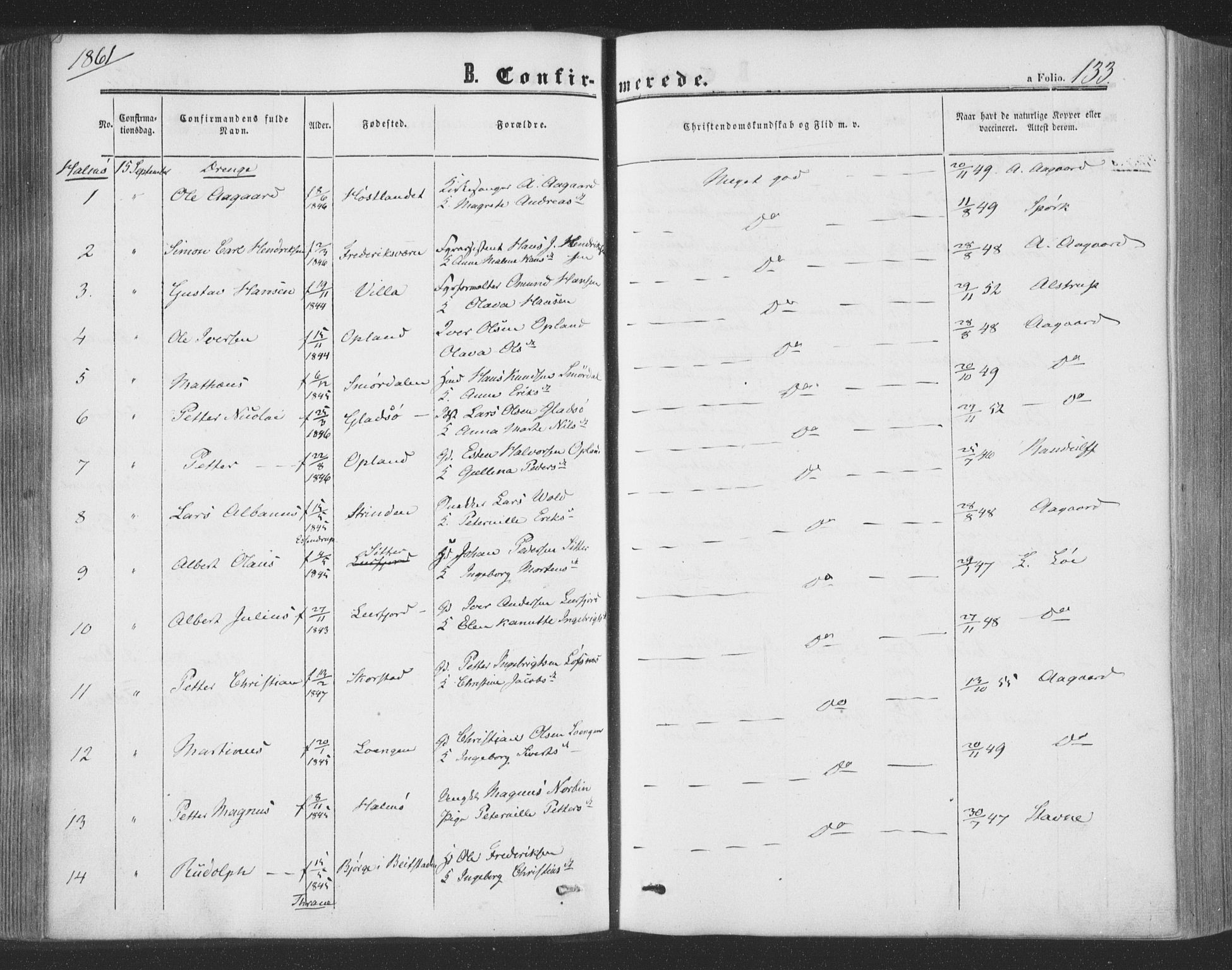 Ministerialprotokoller, klokkerbøker og fødselsregistre - Nord-Trøndelag, SAT/A-1458/773/L0615: Parish register (official) no. 773A06, 1857-1870, p. 133