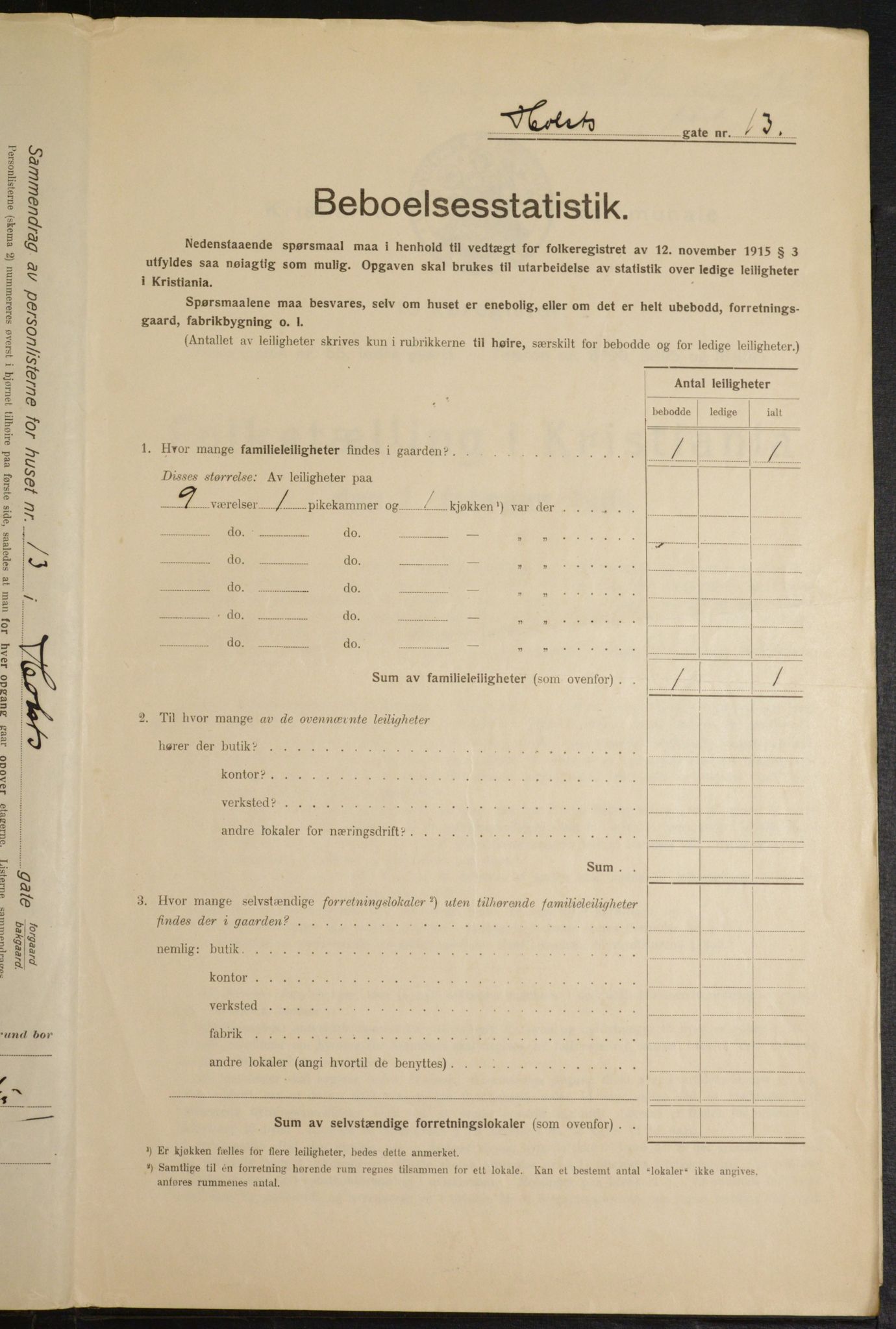 OBA, Municipal Census 1916 for Kristiania, 1916, p. 41781