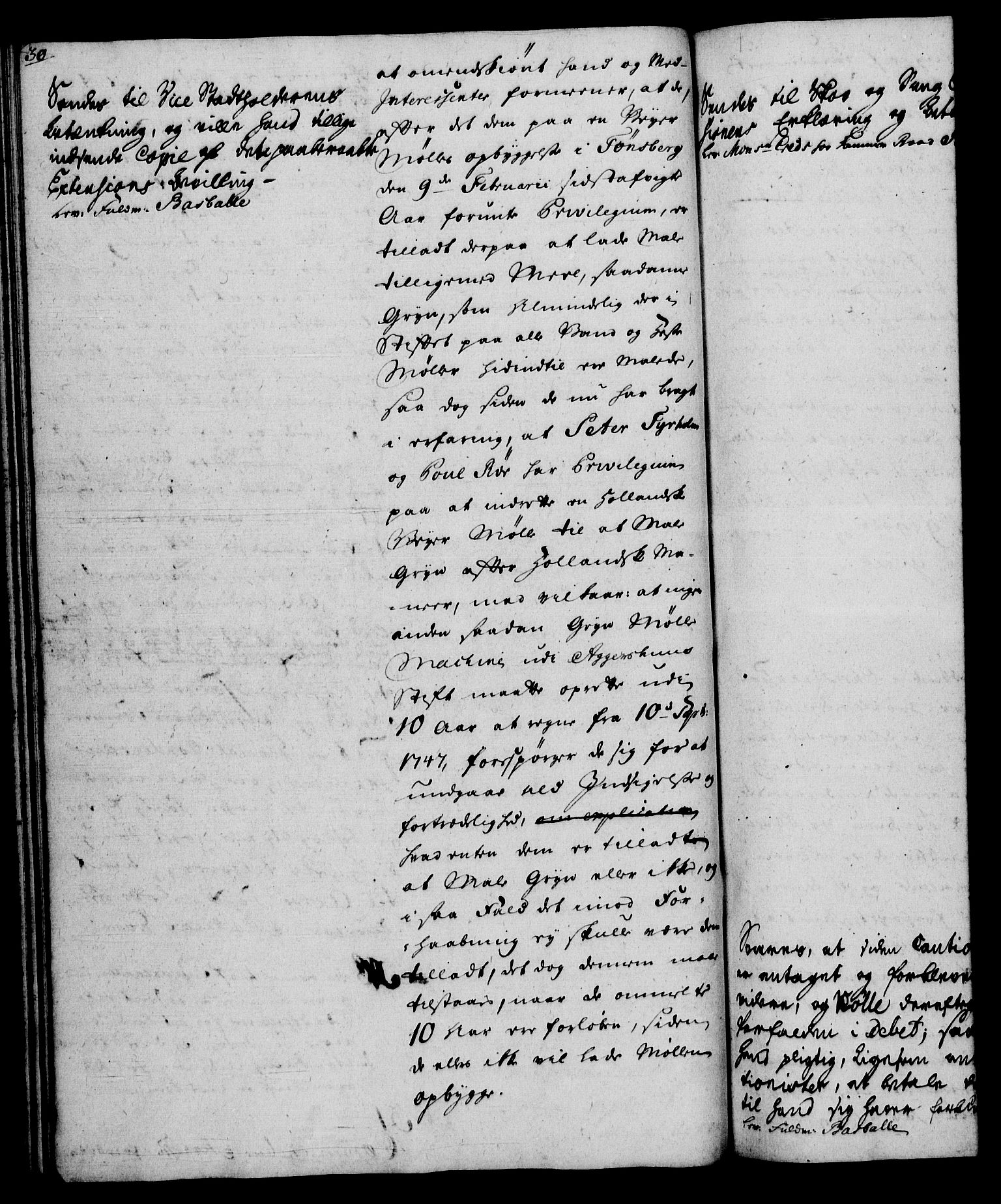 Rentekammeret, Kammerkanselliet, AV/RA-EA-3111/G/Gh/Gha/L0033: Norsk ekstraktmemorialprotokoll (merket RK 53.78), 1755-1756, p. 30