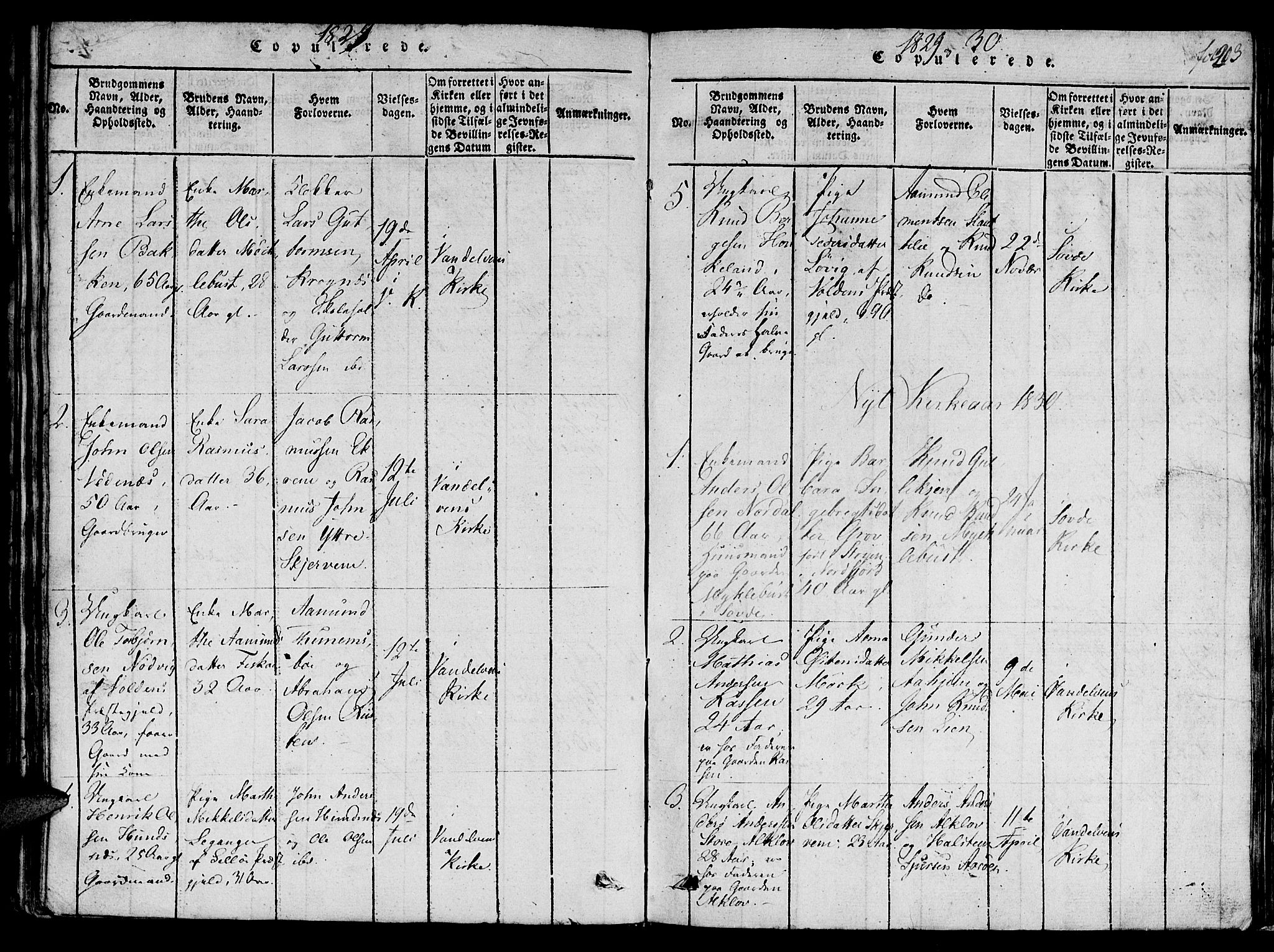 Ministerialprotokoller, klokkerbøker og fødselsregistre - Møre og Romsdal, AV/SAT-A-1454/501/L0004: Parish register (official) no. 501A04, 1816-1831, p. 203