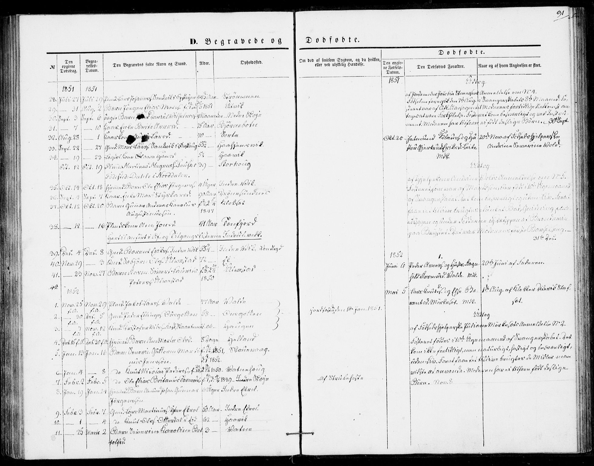 Ministerialprotokoller, klokkerbøker og fødselsregistre - Møre og Romsdal, SAT/A-1454/524/L0353: Parish register (official) no. 524A05, 1848-1856, p. 91