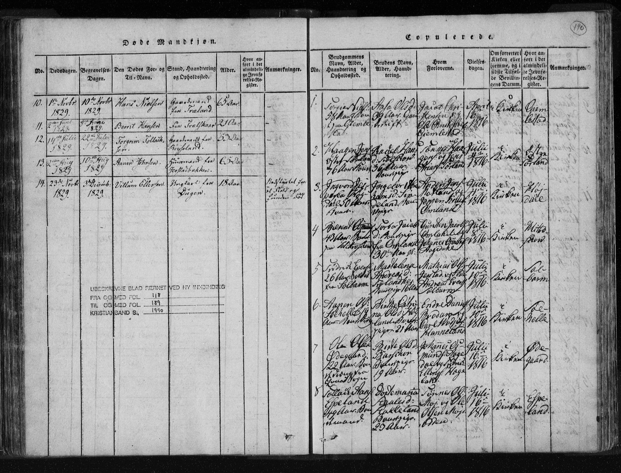Kvinesdal sokneprestkontor, SAK/1111-0026/F/Fa/Fab/L0003: Parish register (official) no. A 3, 1815-1829, p. 118