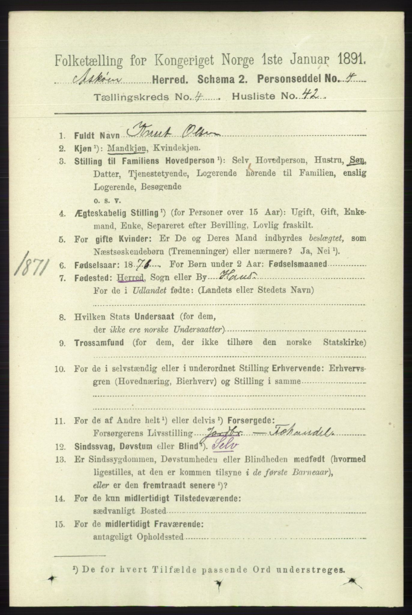 RA, 1891 census for 1247 Askøy, 1891, p. 3197