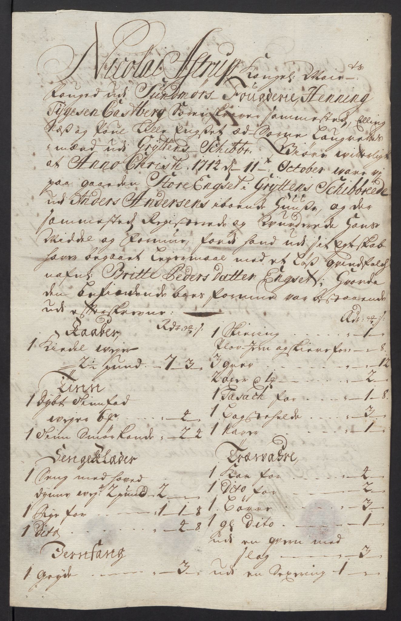 Rentekammeret inntil 1814, Reviderte regnskaper, Fogderegnskap, AV/RA-EA-4092/R54/L3567: Fogderegnskap Sunnmøre, 1715, p. 171