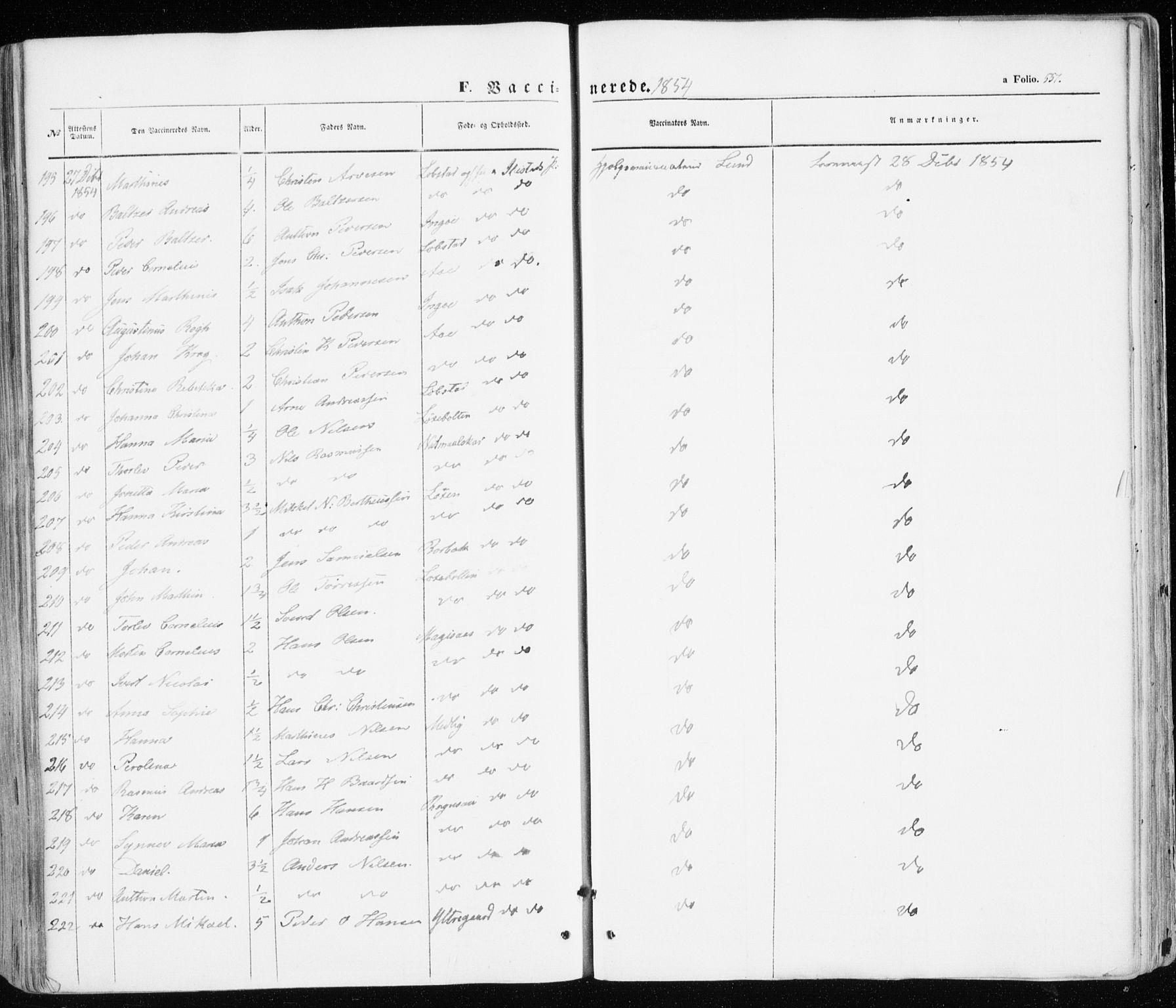 Ibestad sokneprestembete, AV/SATØ-S-0077/H/Ha/Haa/L0008kirke: Parish register (official) no. 8, 1850-1859, p. 557