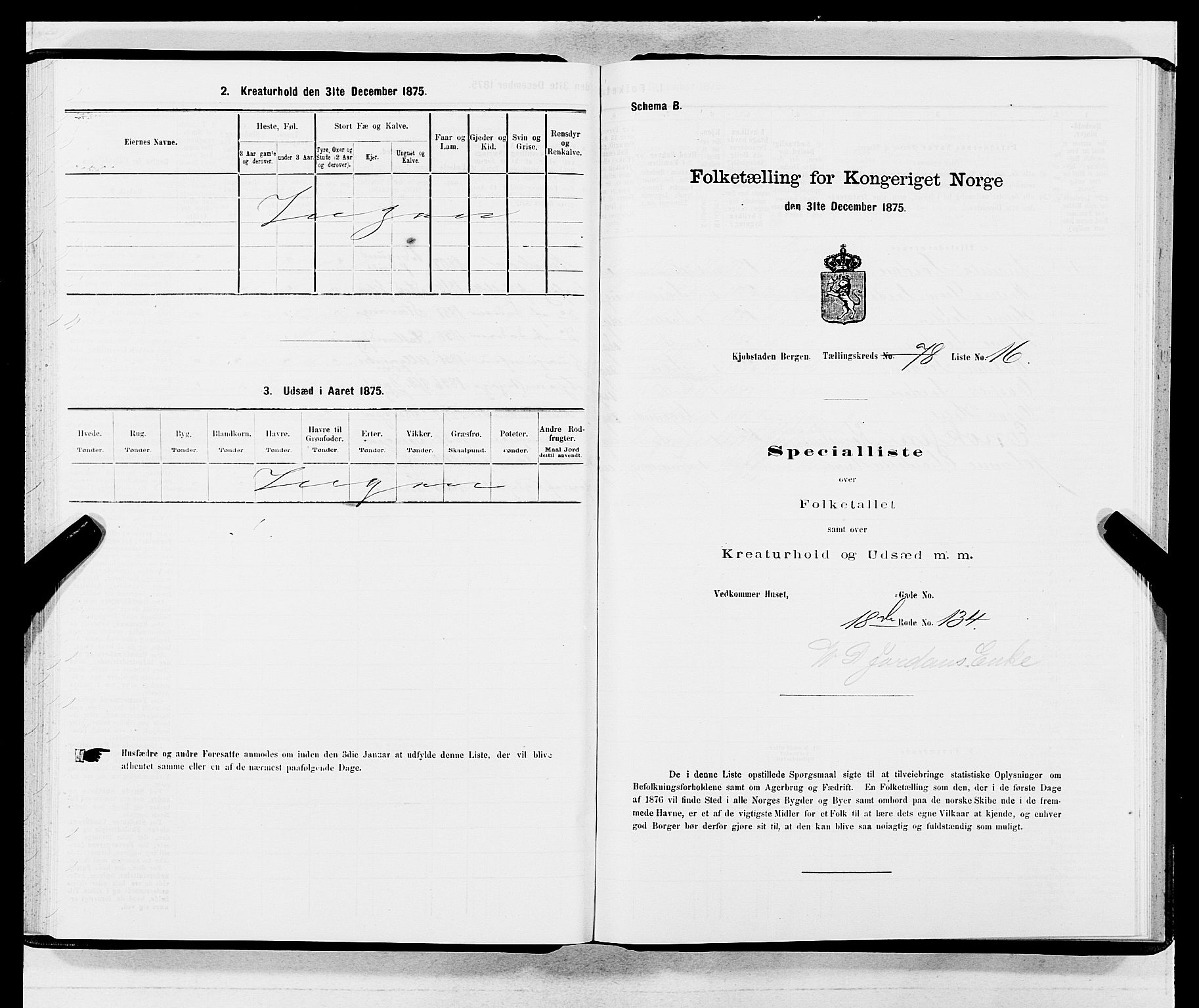 SAB, 1875 census for 1301 Bergen, 1875, p. 4210