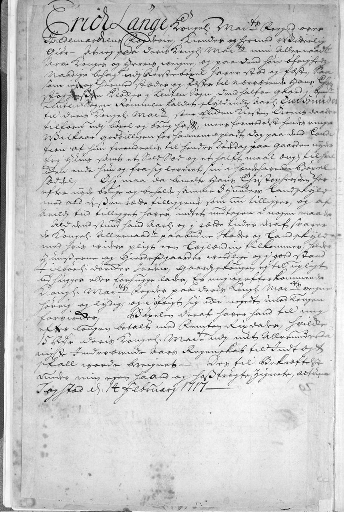 Hedemarken fogderi, AV/SAH-FOGDH-001/F/Fb/Fba/L0001: Bygselprotokoll, 1711-1797, p. 5b
