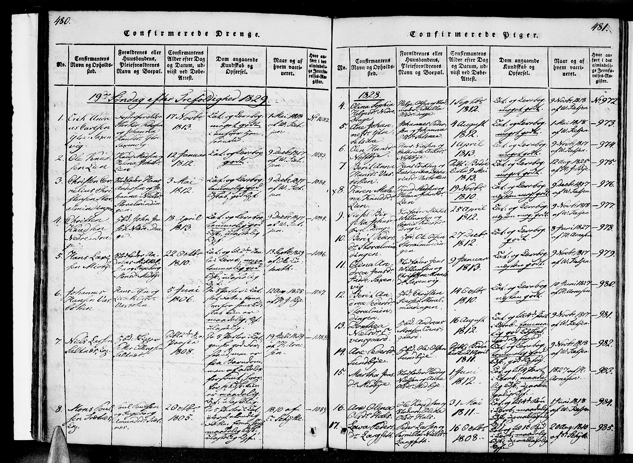 Ministerialprotokoller, klokkerbøker og fødselsregistre - Nordland, SAT/A-1459/847/L0665: Parish register (official) no. 847A05, 1818-1841, p. 480-481