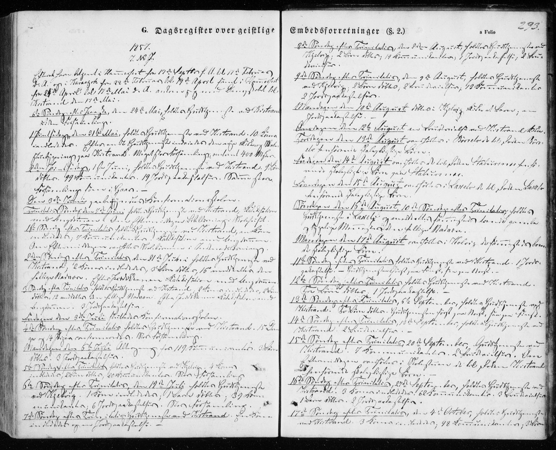 Kistrand/Porsanger sokneprestembete, SATØ/S-1351/H/Ha/L0004.kirke: Parish register (official) no. 4, 1843-1860, p. 293