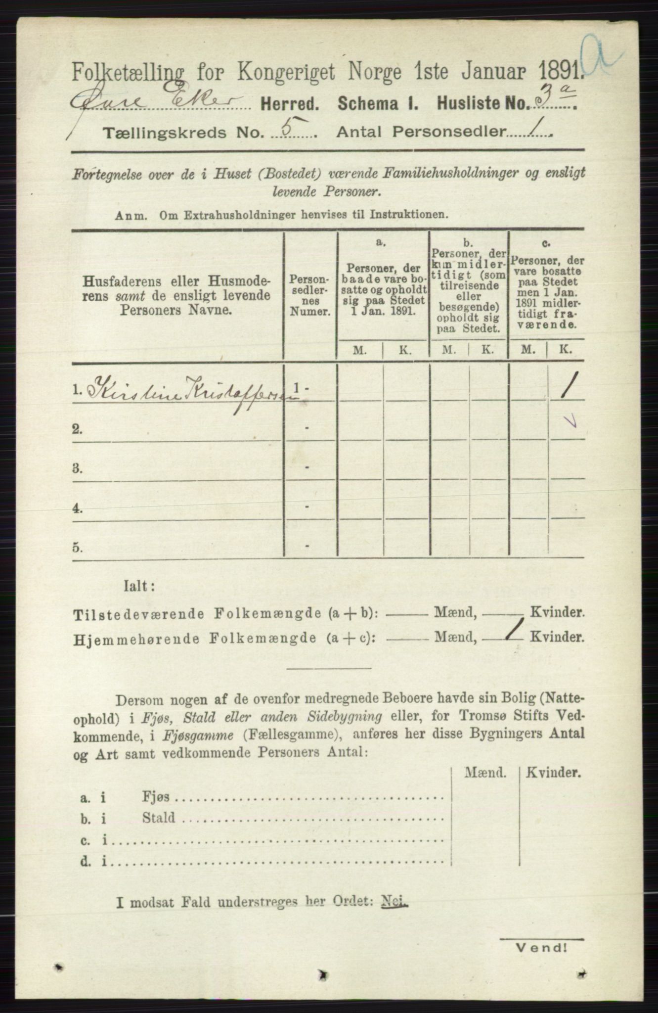 RA, 1891 census for 0624 Øvre Eiker, 1891, p. 1775