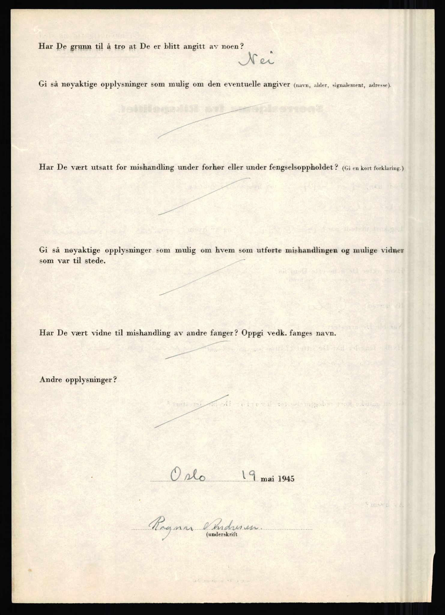 Rikspolitisjefen, AV/RA-S-1560/L/L0001: Abelseth, Rudolf - Berentsen, Odd, 1940-1945, p. 738