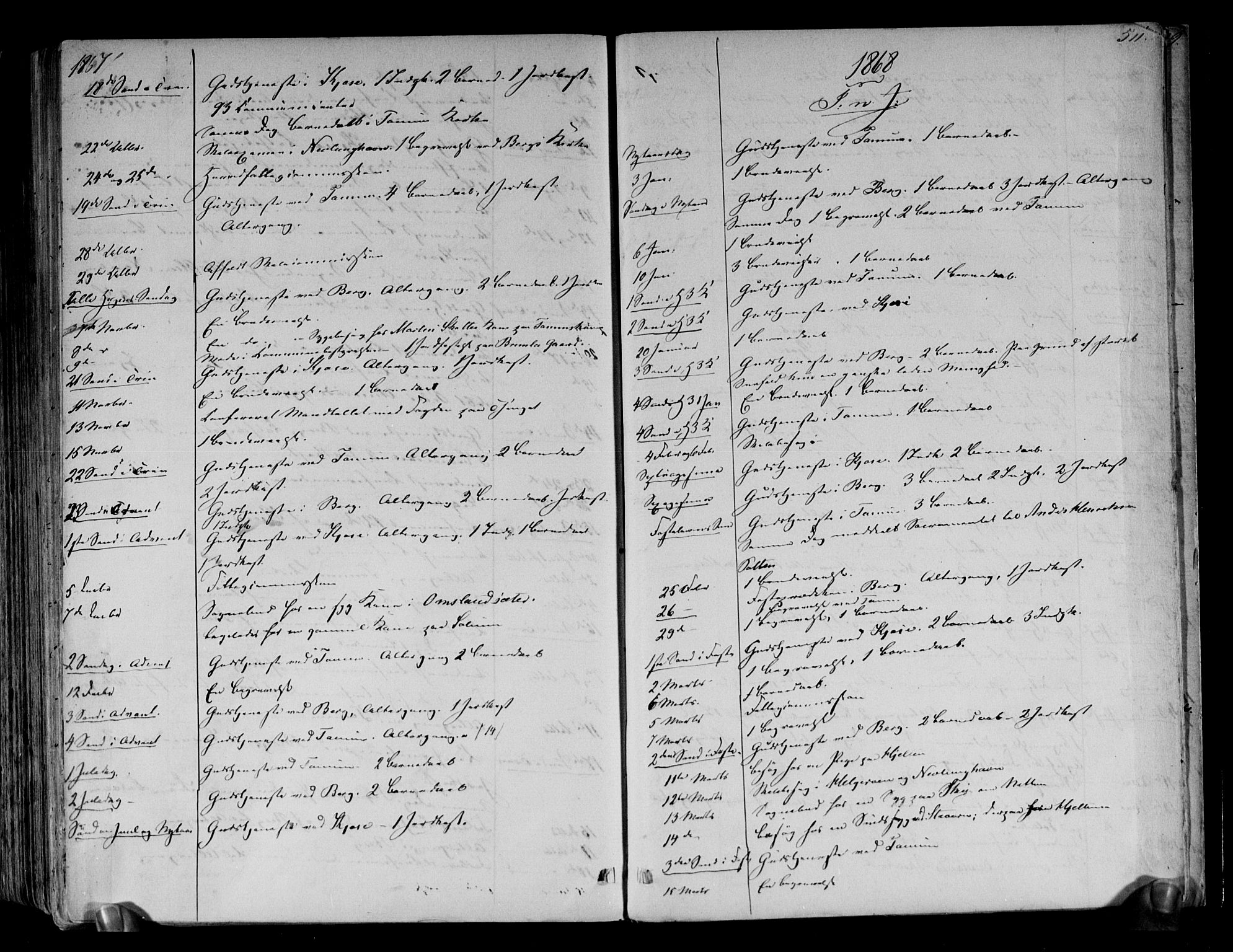 Brunlanes kirkebøker, AV/SAKO-A-342/F/Fa/L0005: Parish register (official) no. I 5, 1862-1877, p. 511