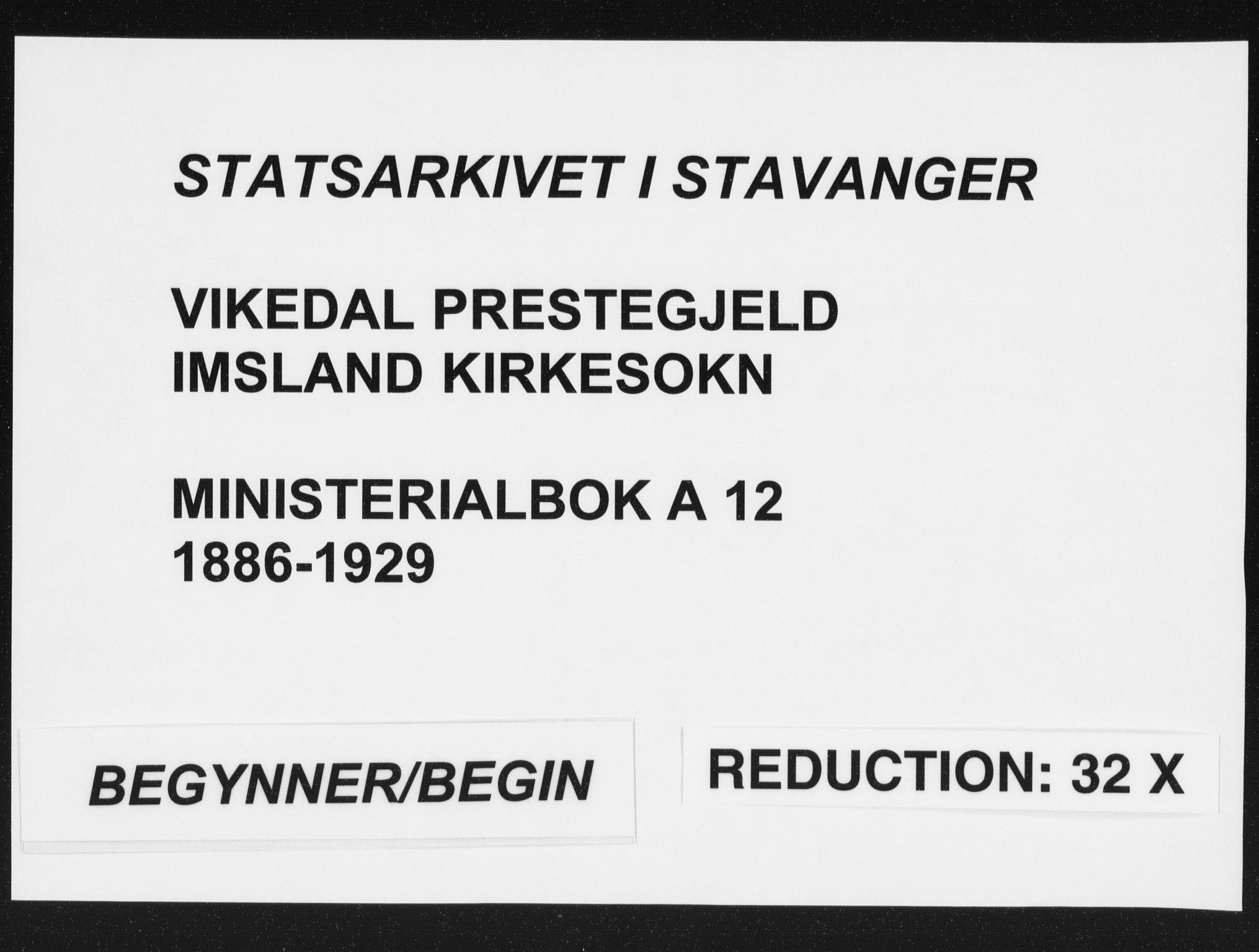 Vikedal sokneprestkontor, SAST/A-101840/01/IV: Parish register (official) no. A 12, 1886-1929