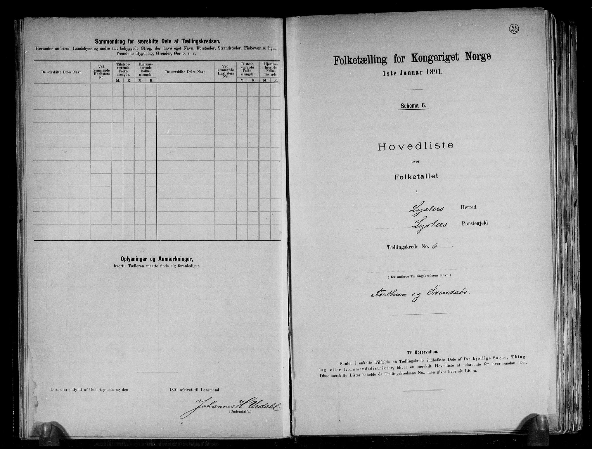 RA, 1891 census for 1426 Luster, 1891, p. 16