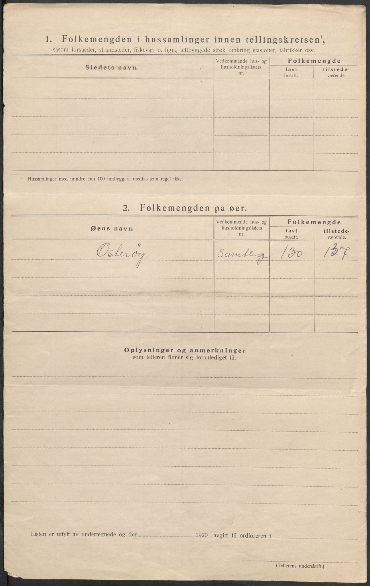 SAB, 1920 census for Hosanger, 1920, p. 25