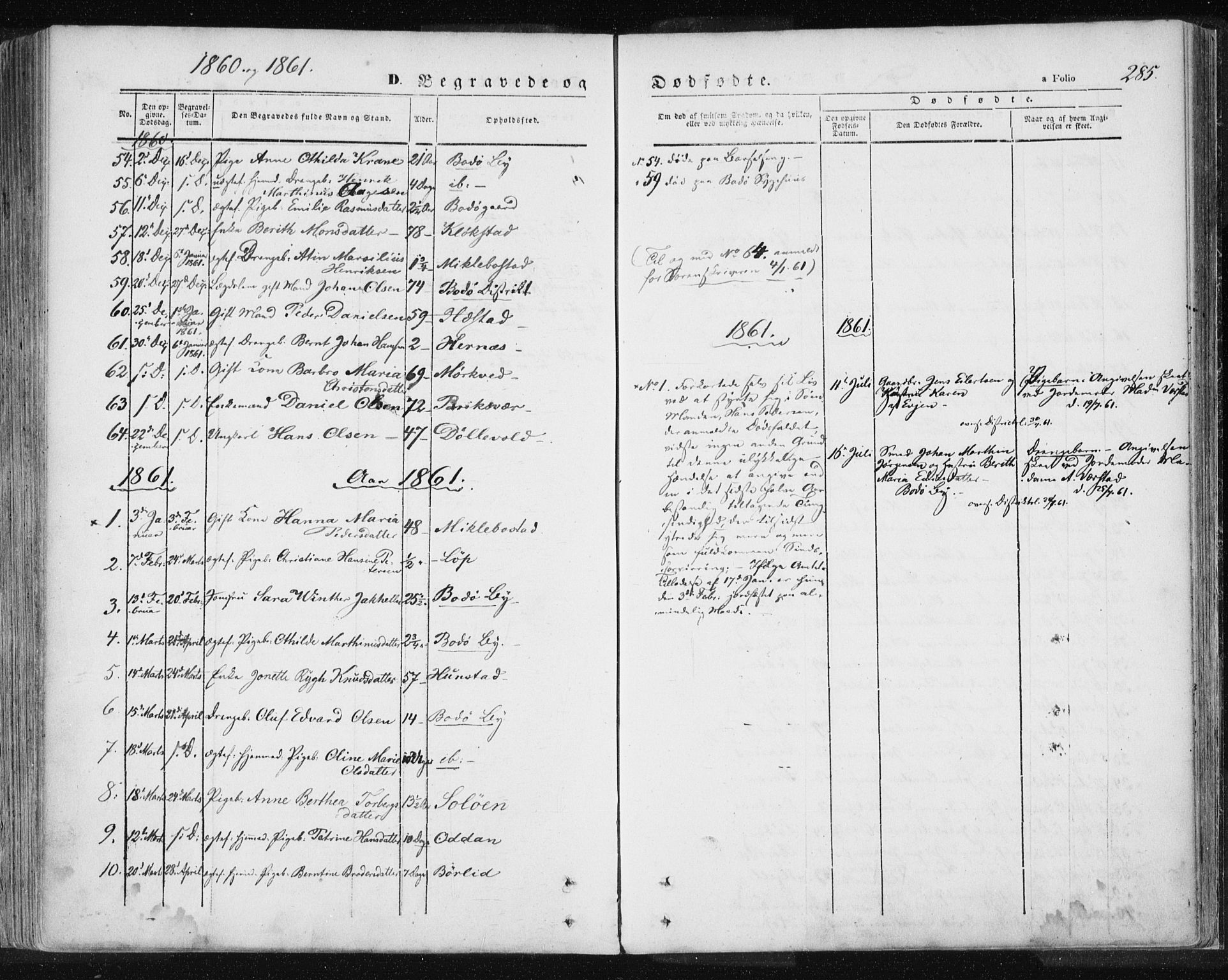 Ministerialprotokoller, klokkerbøker og fødselsregistre - Nordland, SAT/A-1459/801/L0007: Parish register (official) no. 801A07, 1845-1863, p. 285