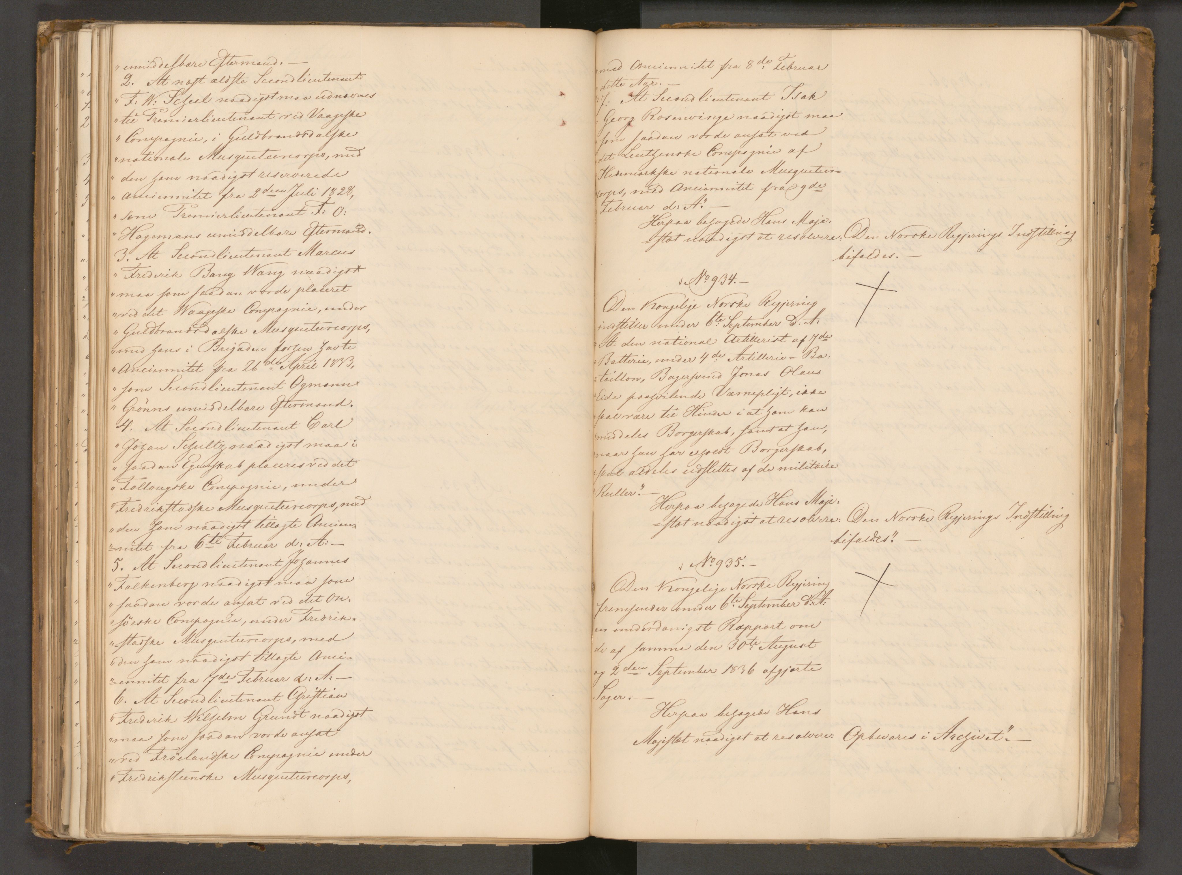 Statsrådssekretariatet, AV/RA-S-1001/A/Ab/L0043: Kgl. res. nr. 632-1192, 2. halvår, 1836