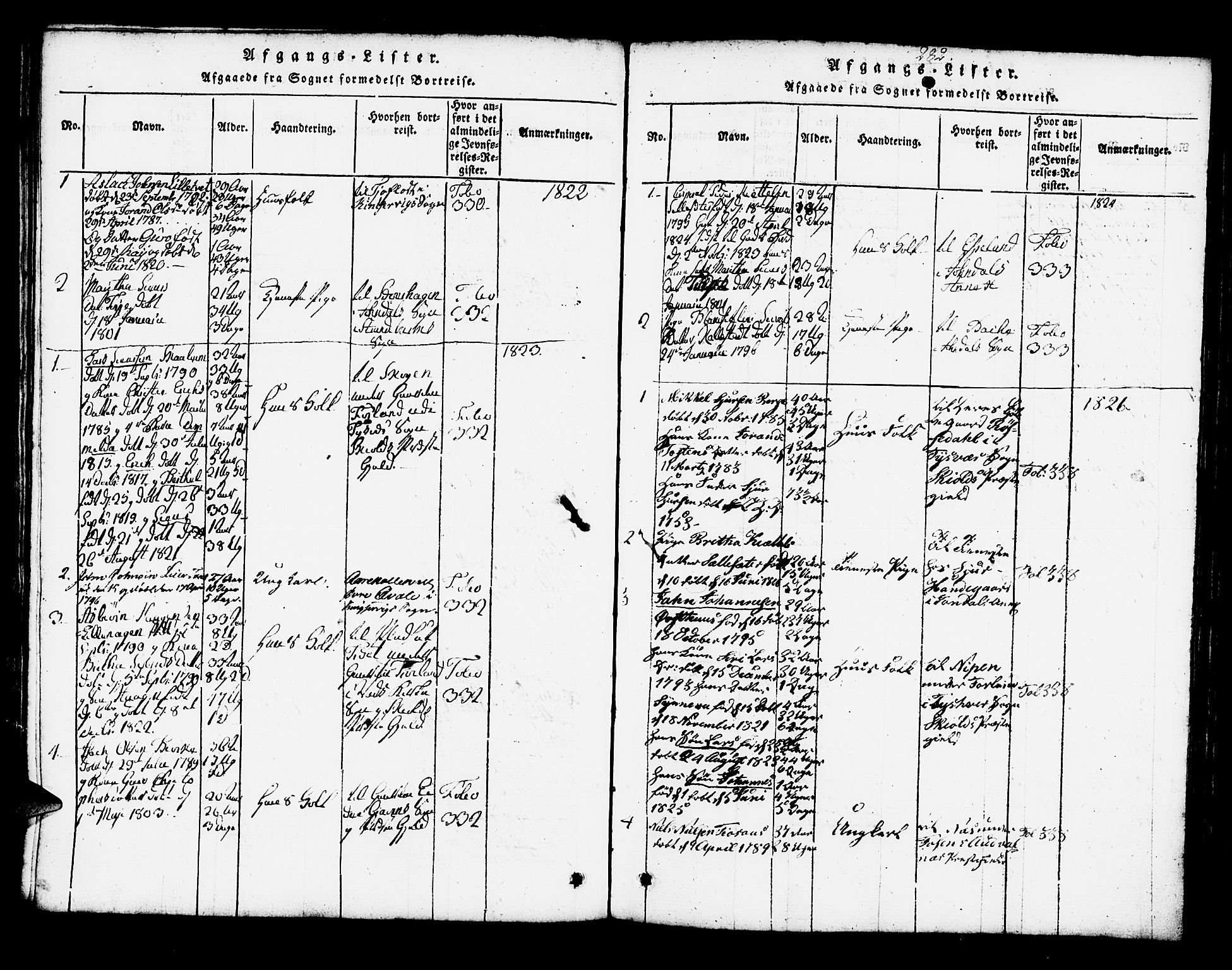 Kvam sokneprestembete, AV/SAB-A-76201/H/Haa: Parish register (official) no. A 6, 1818-1832, p. 282