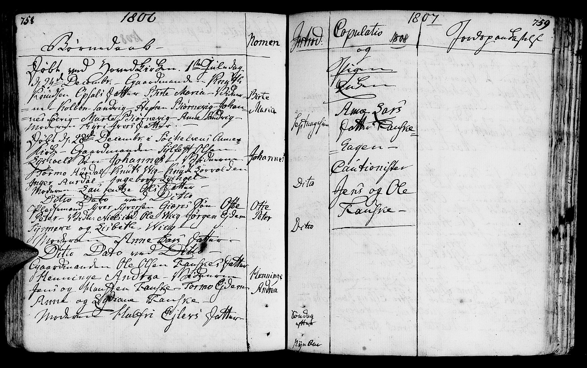 Ministerialprotokoller, klokkerbøker og fødselsregistre - Møre og Romsdal, AV/SAT-A-1454/522/L0308: Parish register (official) no. 522A03, 1773-1809, p. 758-759