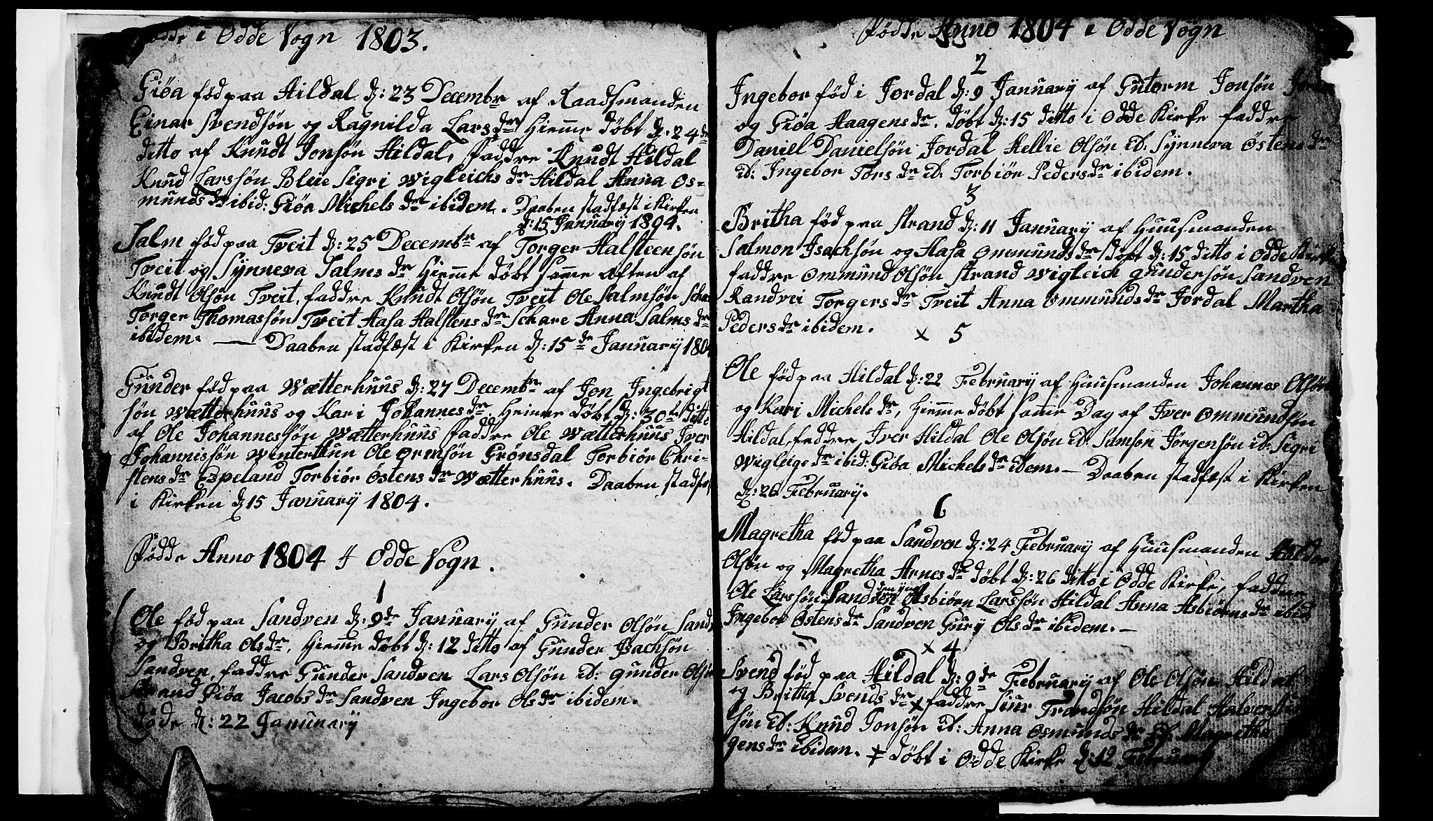 Ullensvang sokneprestembete, AV/SAB-A-78701/H/Hab: Parish register (copy) no. A 2, 1803-1804