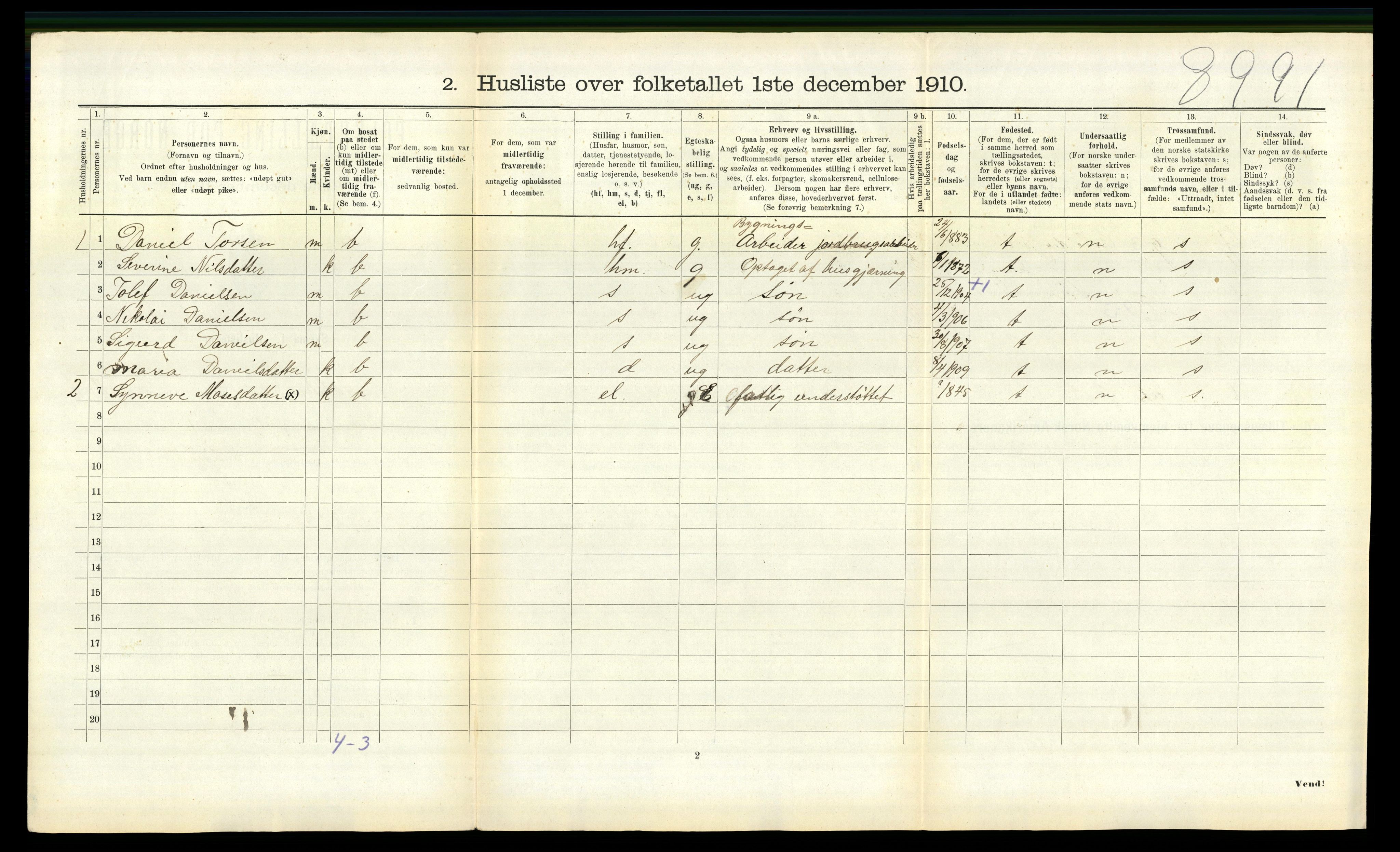 RA, 1910 census for Jølster, 1910, p. 939